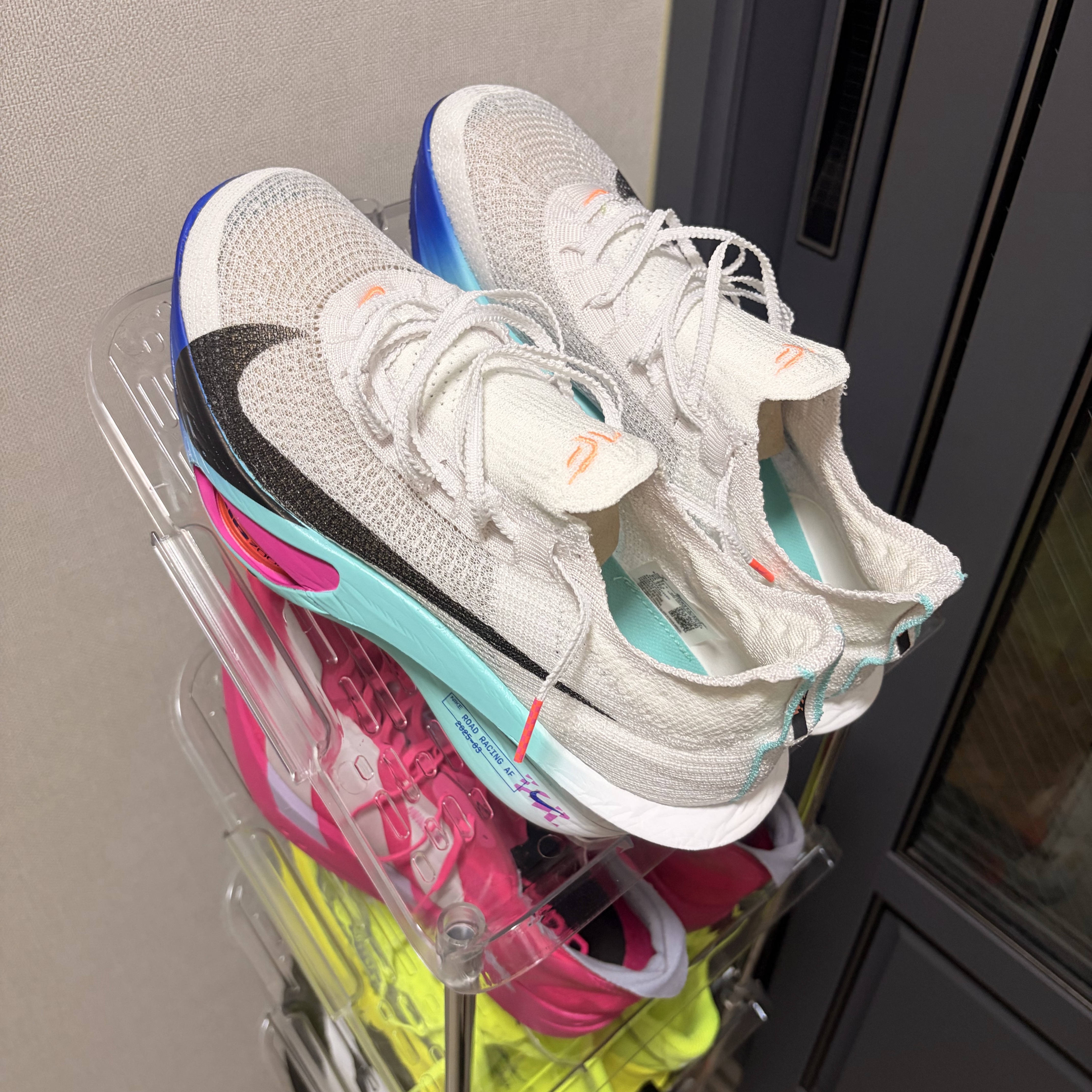 Nike Air Zoom Alphafly Next% 3 White Hyper Turquoise 착용 스타일 - 3