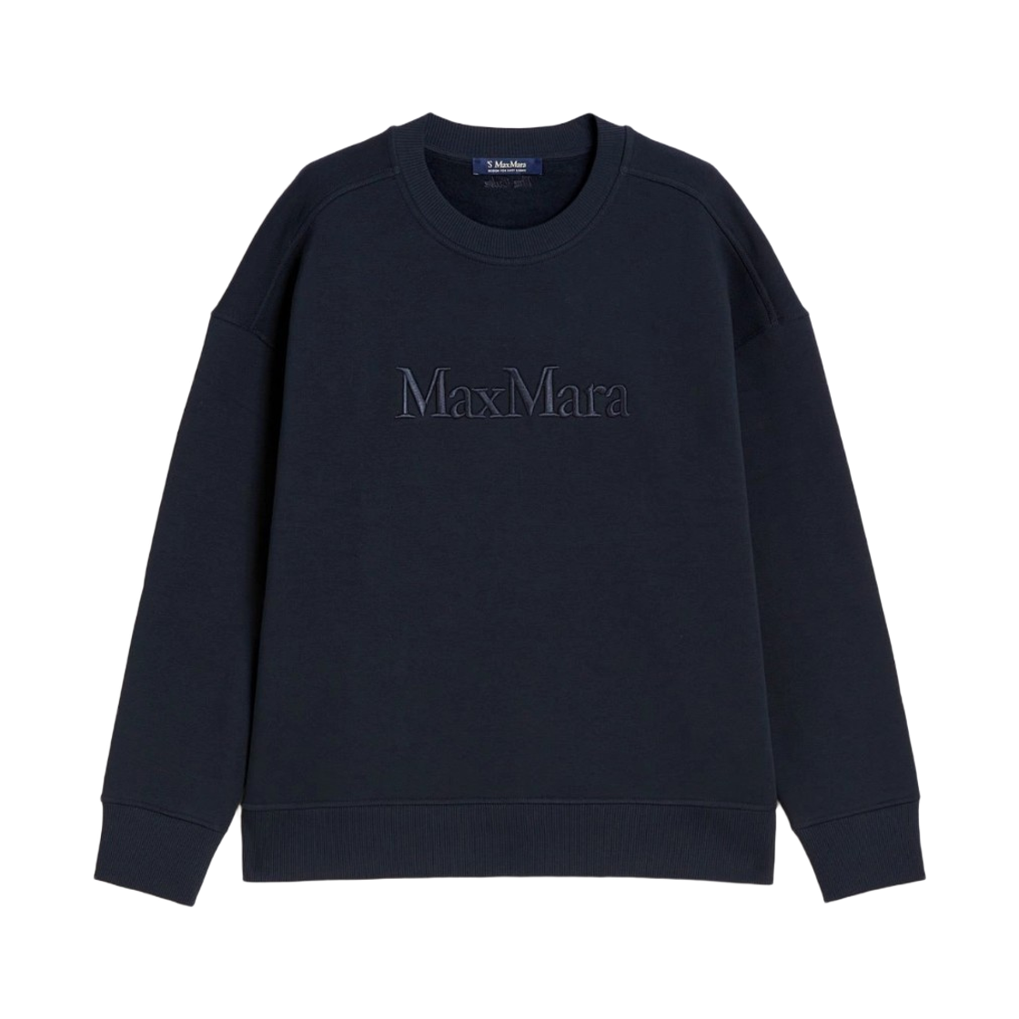 MONZA-004 (W) S Max Mara Monza Cotton Sweatshirt with Logo Ultramarine