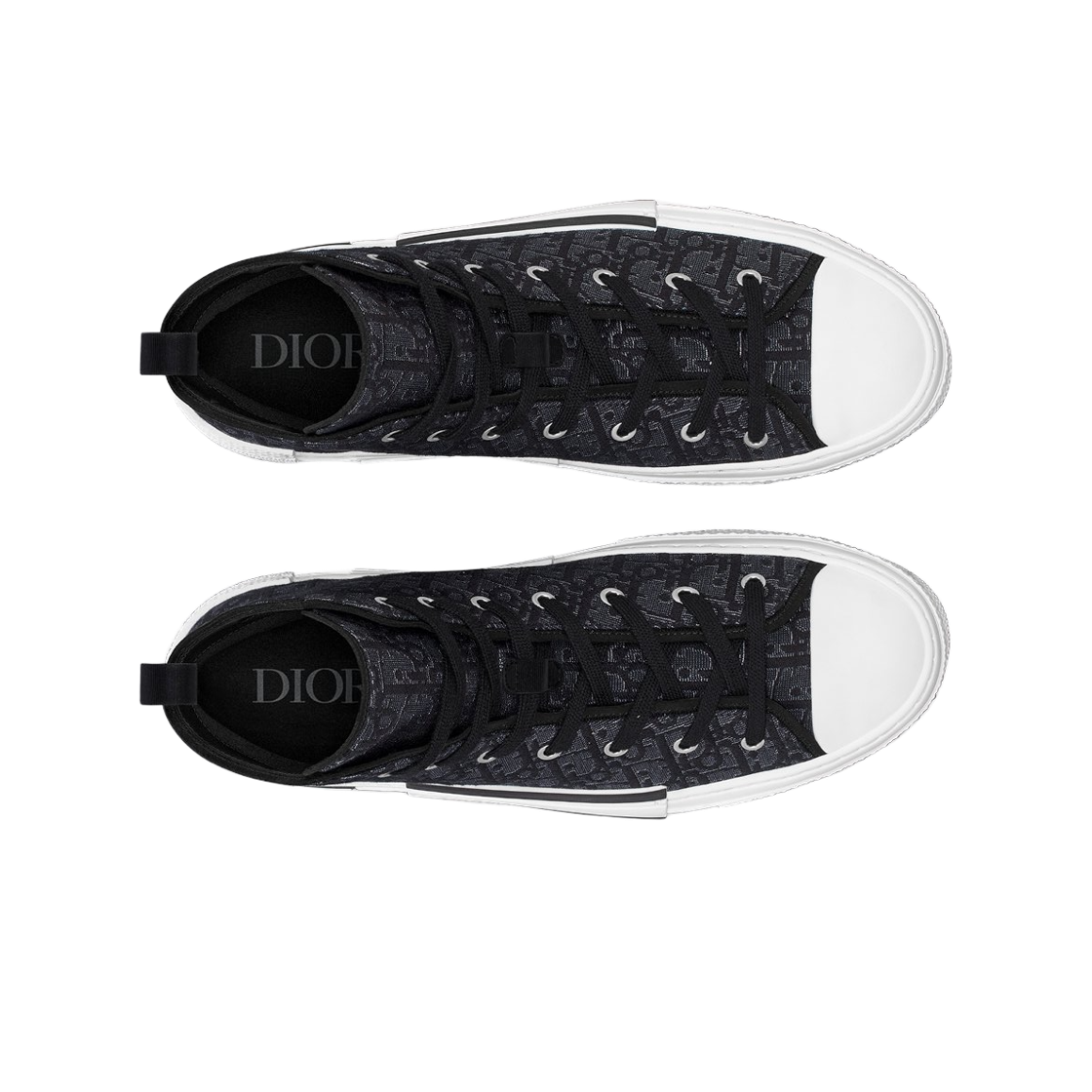 디올 B23 리그 하이 탑 스니커즈 메탈릭 디올 오블리크 자카드 실버 블랙(Dior B23 League High Top Sneakers Metallic Dior Oblique Jacquard Silver Black) - 2