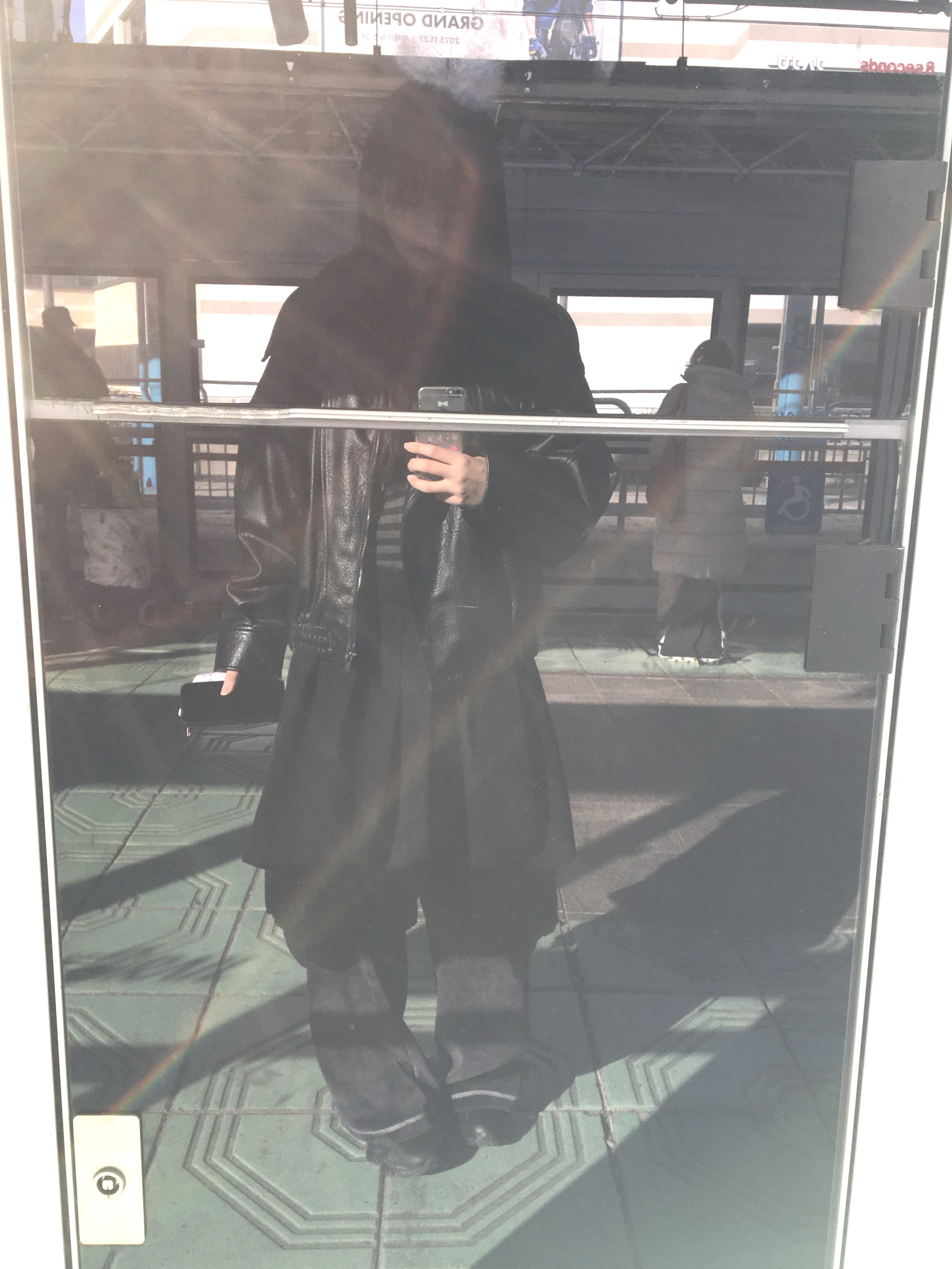 Zara Faux Leather Jacket Black, Asics Gel-Quantum Kinetic SP Black 착용 스타일