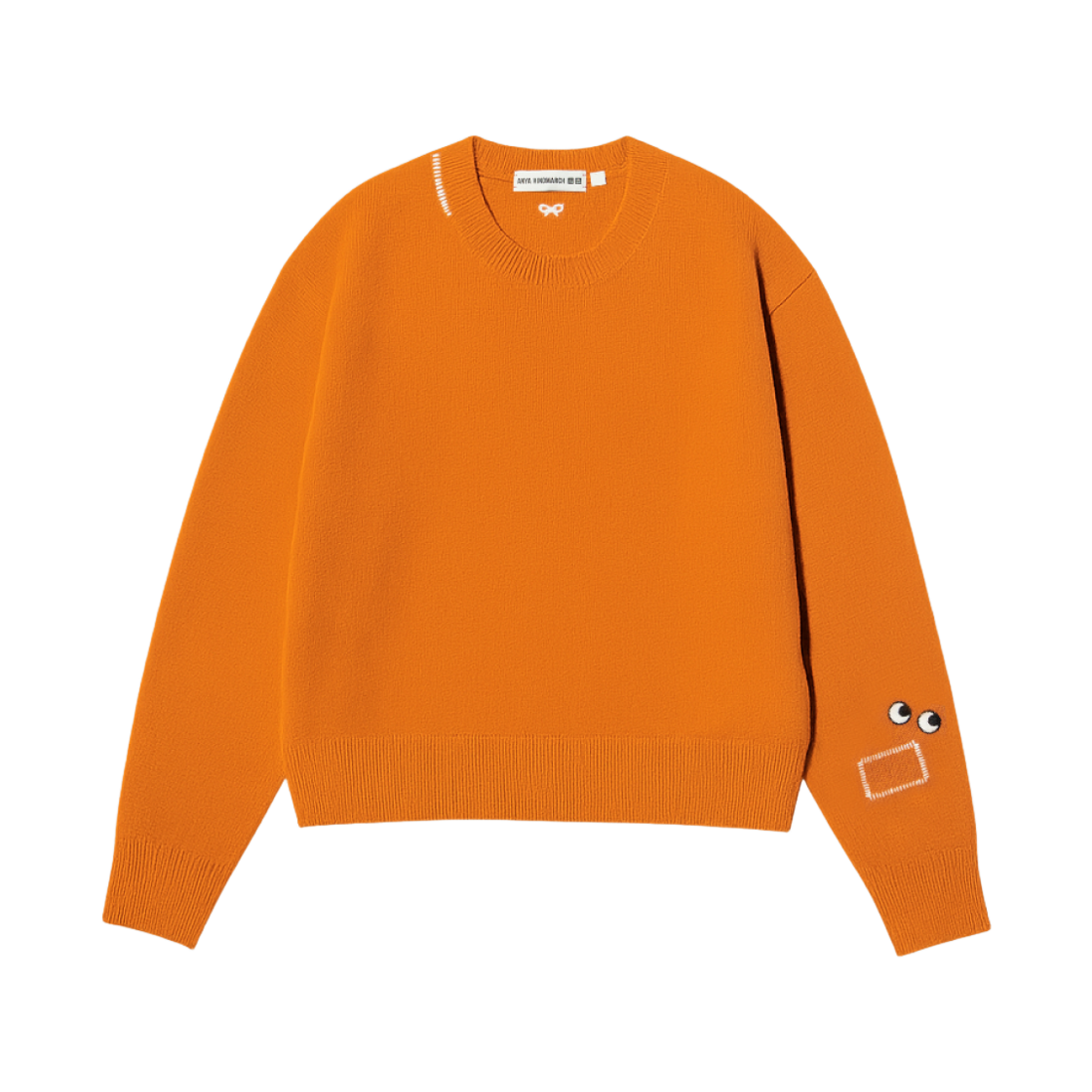 유니클로 x 안야 힌드마치 프리미엄 램스울 롱슬리브 크루넥 스웨터 오렌지 - KR(Uniqlo x Anya Hindmarch Premium Lambswool Long Sleeve Crew Neck Sweater Orange - KR)