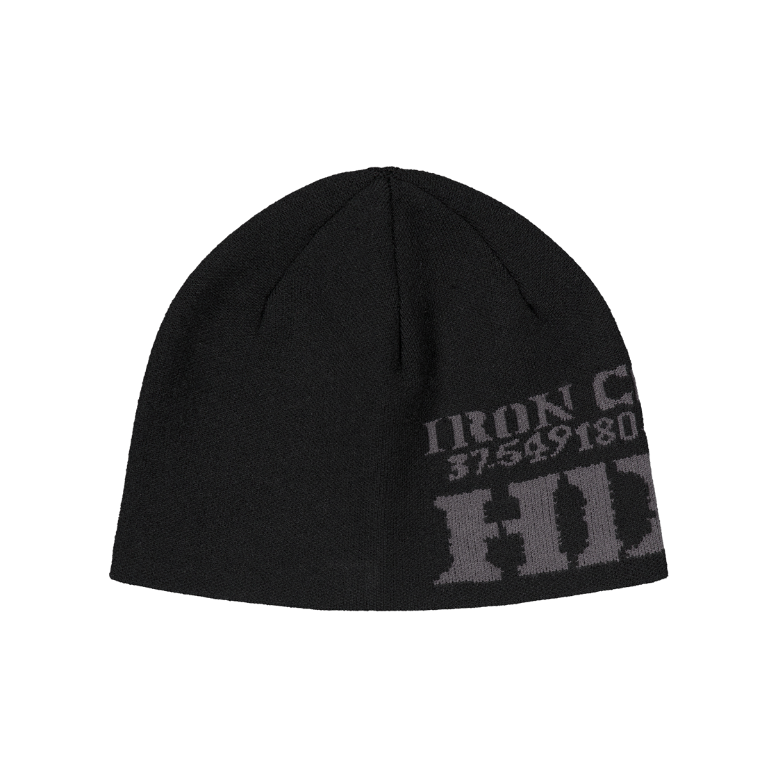 H254GRLHT420BK HDEX Lettering Jacquard Beanie Black