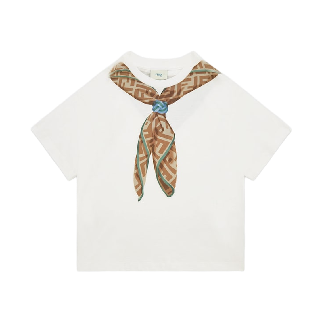 (키즈) 펜디 프린트 티셔츠 핑크((Kids) Fendi T-Shirt with Print Pink)