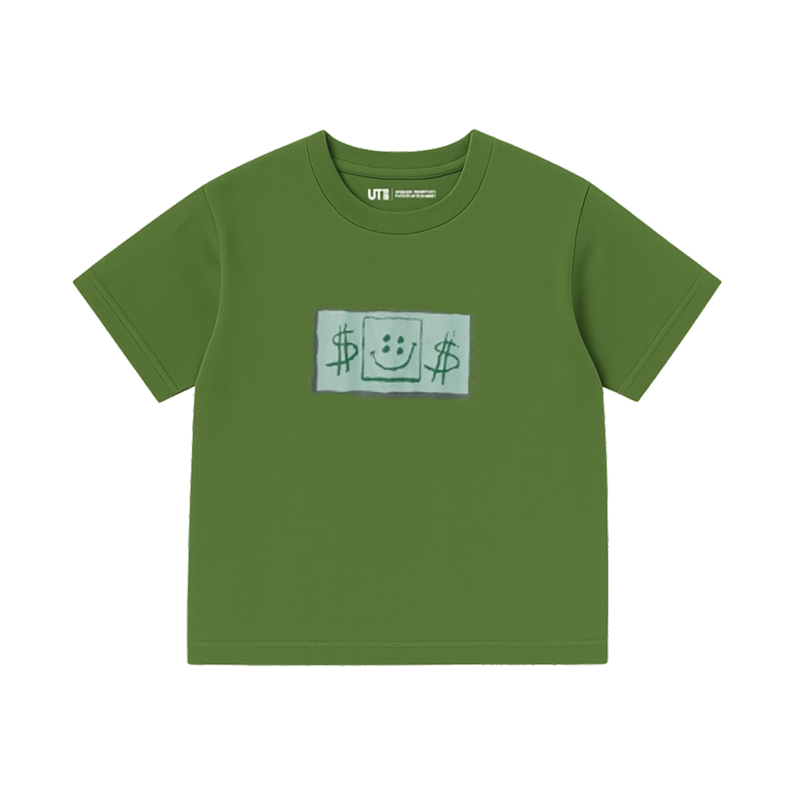 (키즈) 유니클로 UT x CPFM x 스폰지밥 그래픽 티셔츠 B 올리브 - JP((Kids) Uniqlo UT x CPFM x SpongeBob Graphic T-Shirt B Olive - JP) - 1