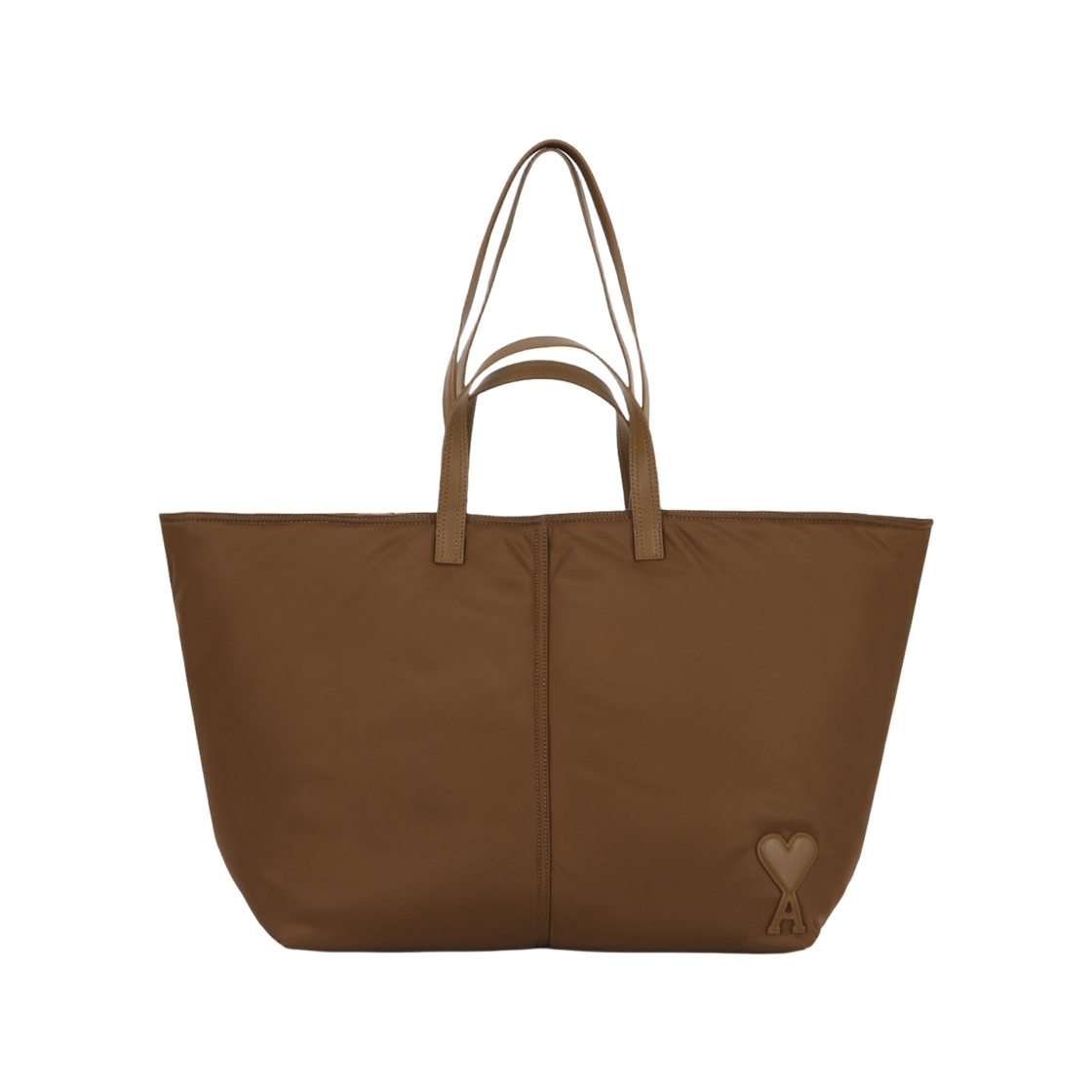 아미 톤온톤 하트 로고 나일론 캔버스 마르셀 쇼핑백 헤이즐넛(AMI de Coeur Nylon Canvas Marcel Shopping Bag Hazelnut)