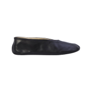 (W) The Row Stella Leather Flats Black