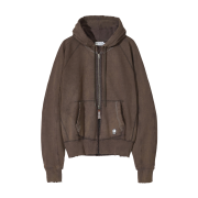 Sunday Ceremony Fade Hooded Zip-Up - Brown