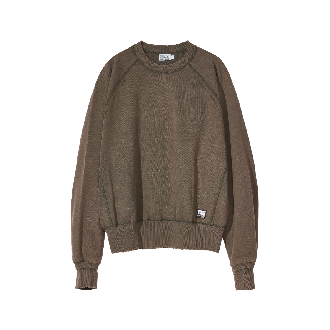 SC61TLSC-2411KB3 Sunday Ceremony Fade Sweat Shirt - Khaki Brown