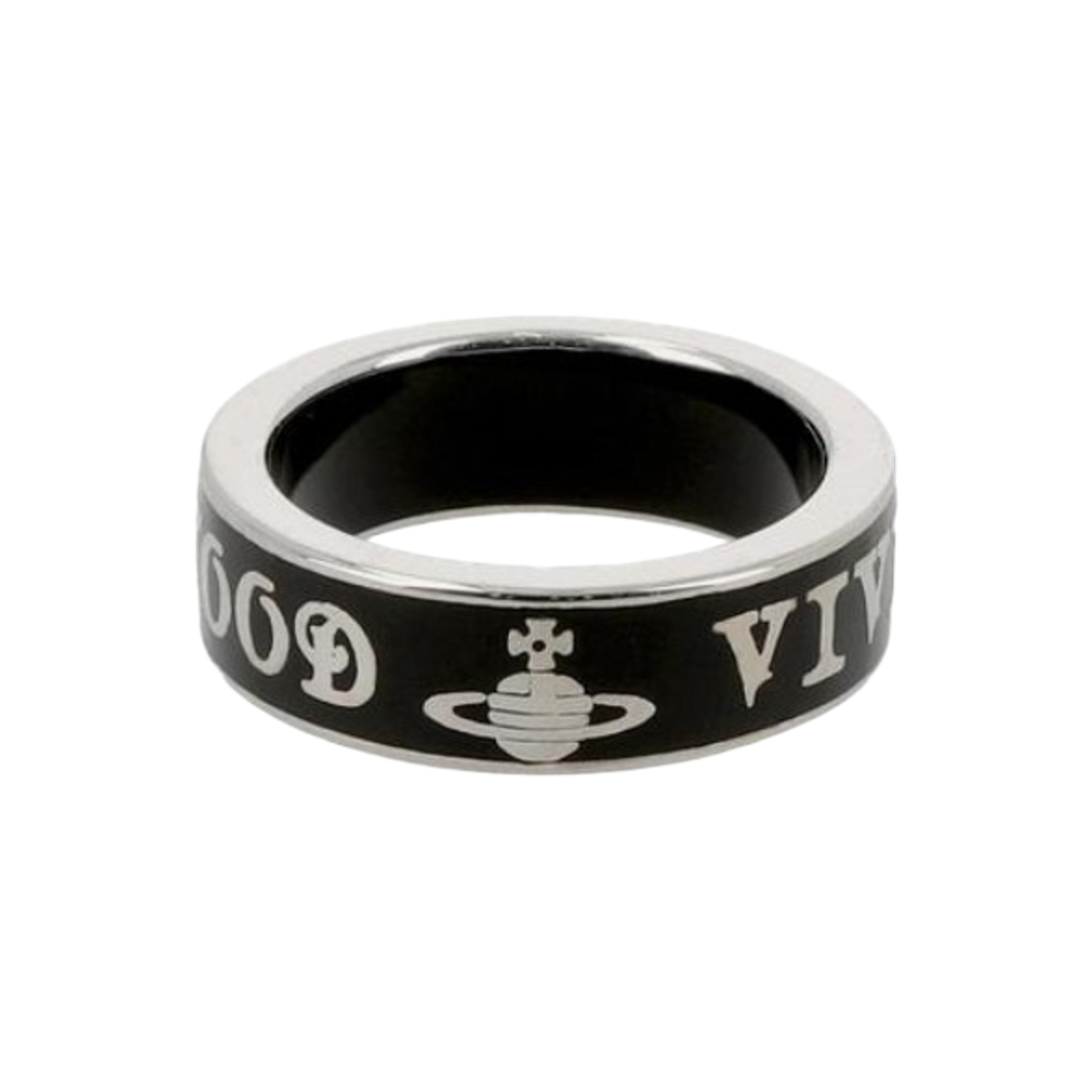 アクセサリー ac306tbxdpVivienne Westwood CONDUIT 비비안 웨스트우드 컨듀잇 스트릿 링 실버 블랙 | Vivienne Westwood