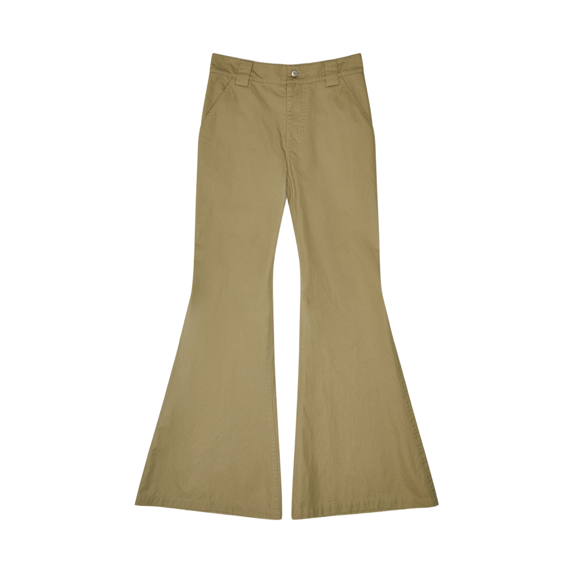 (W) 발렌시아가 플레어 팬츠 밀리터리 베이지((W) Balenciaga Flared Pants in Military Beige)