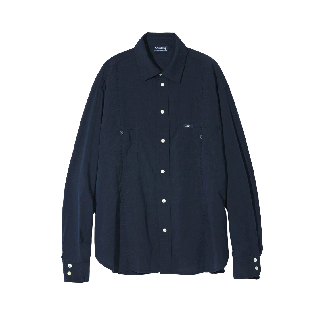 선데이세레머니 사시코 셔츠 - 네이비(Sunday Ceremony Sashiko Shirt - Navy)