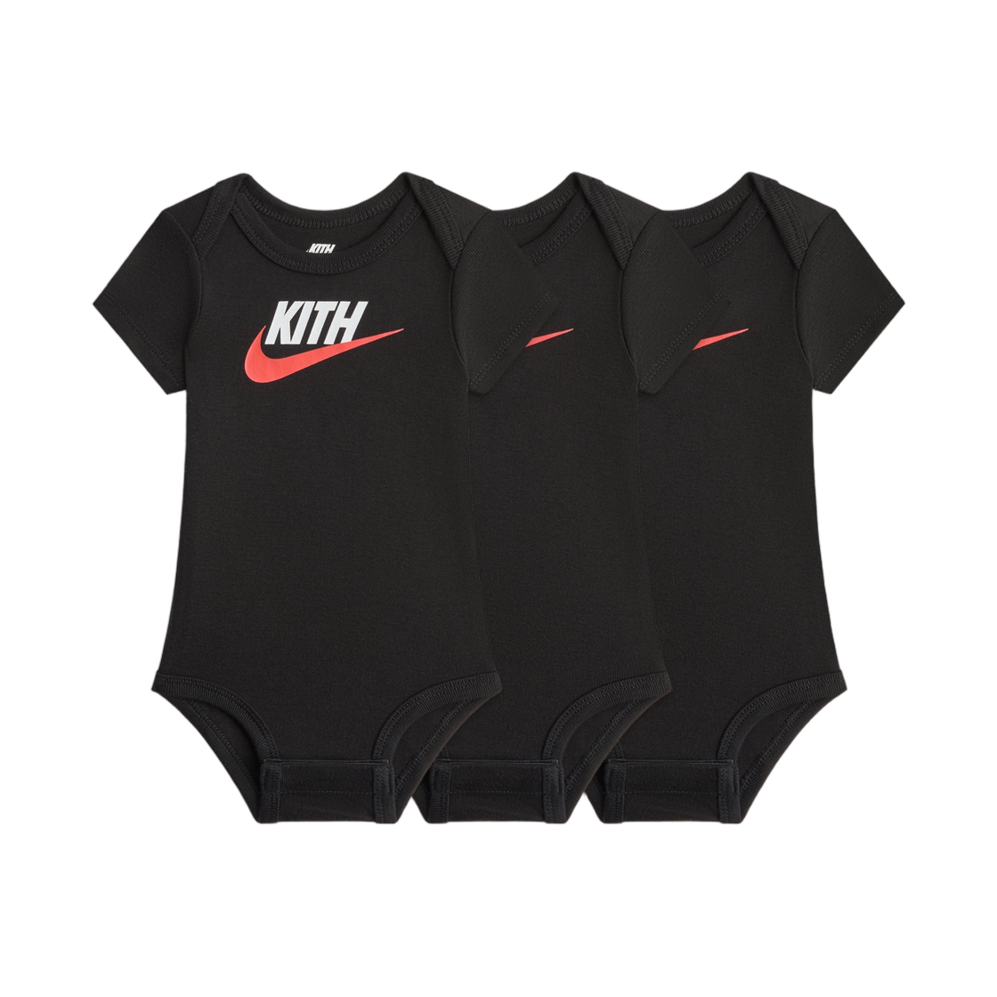 (유아) 나이키 x 키스 바디수트 블랙 세트 오브 세트)((Baby) Nike x Kith Bodysuit Black (Set of 3)) - 1