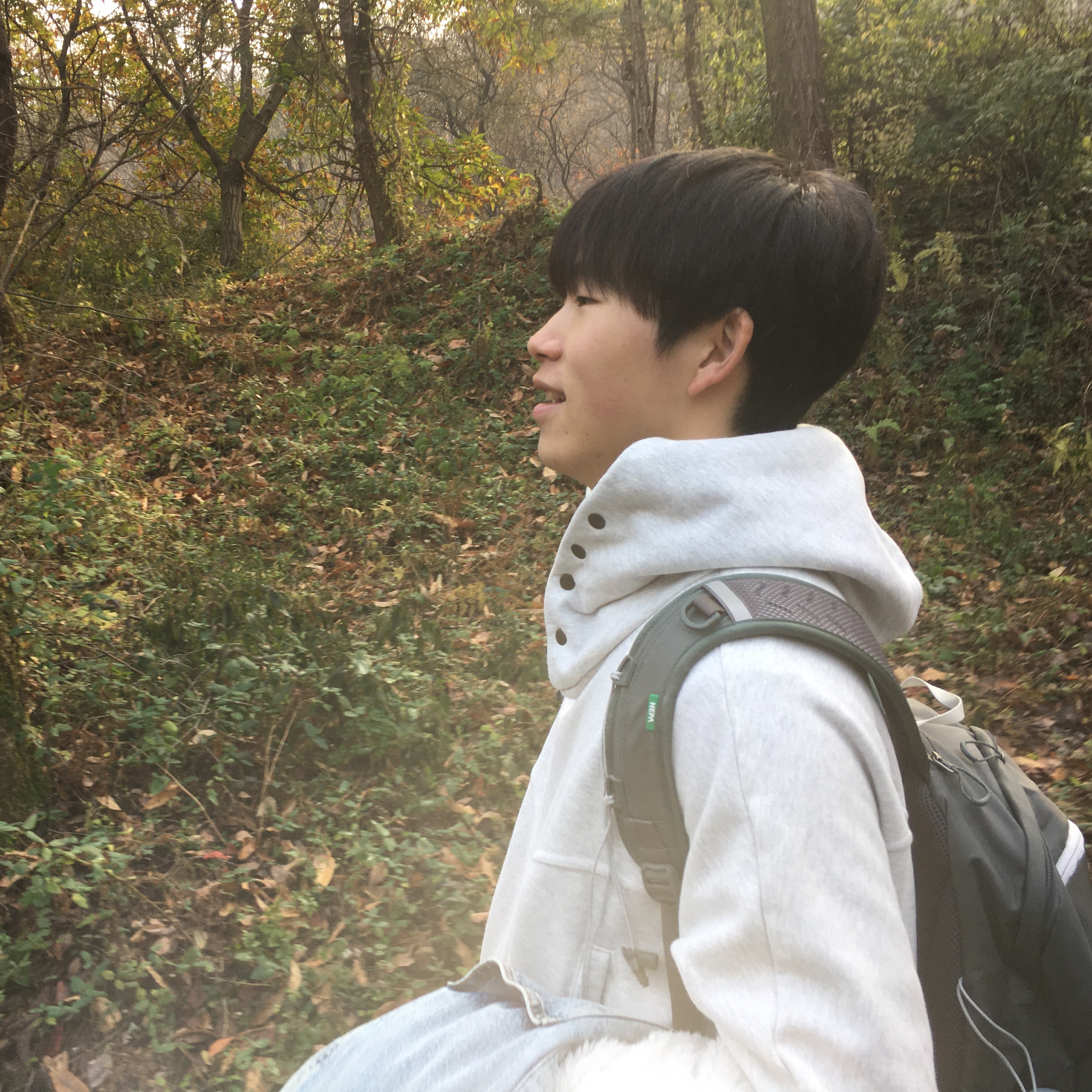Grailz Geometry Hoodie Heather Grey 착용 스타일 - 1