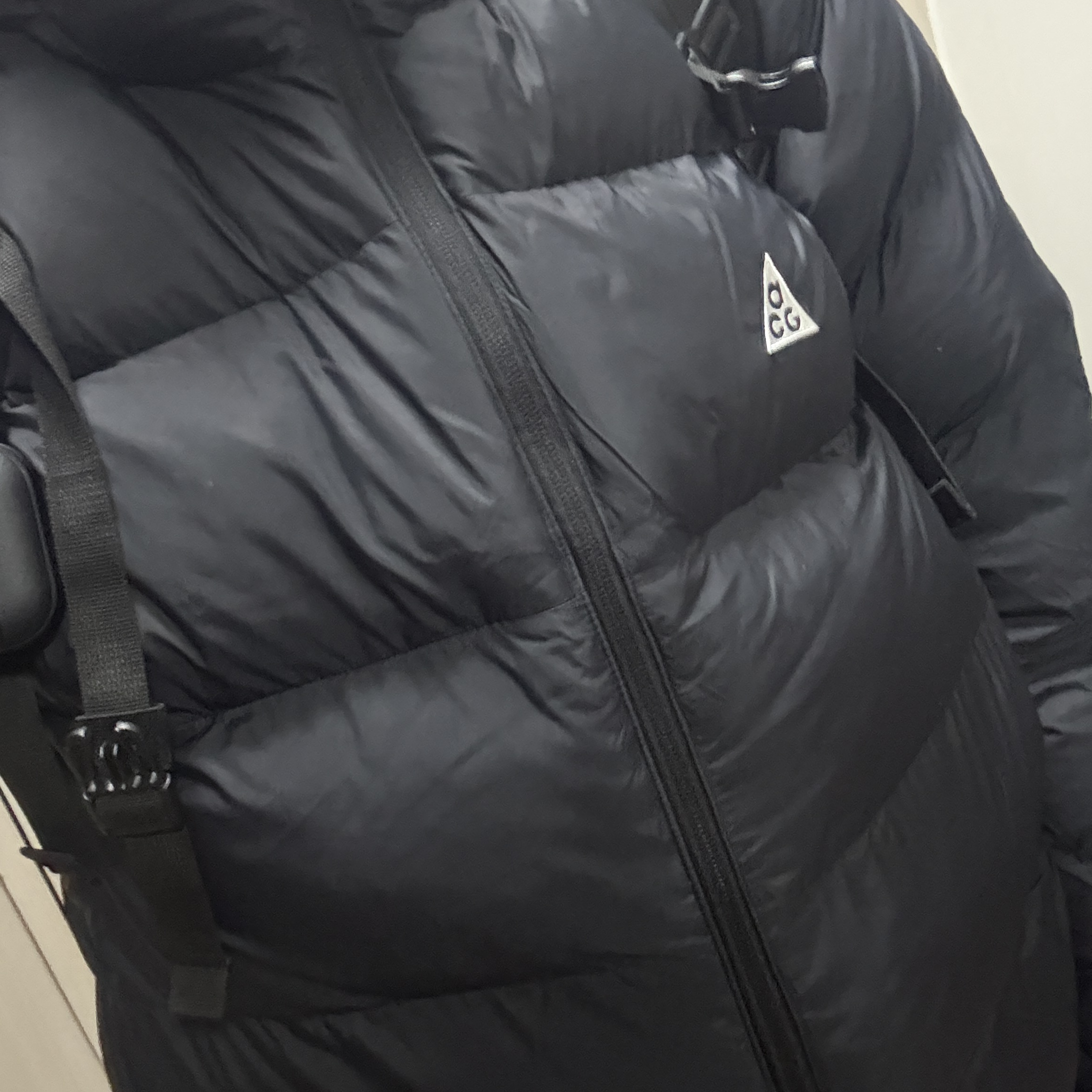 Nike ACG Therma-Fit ADV Lunar Lake Loose Hooded Jacket Black Summit White - Asia 착용 스타일