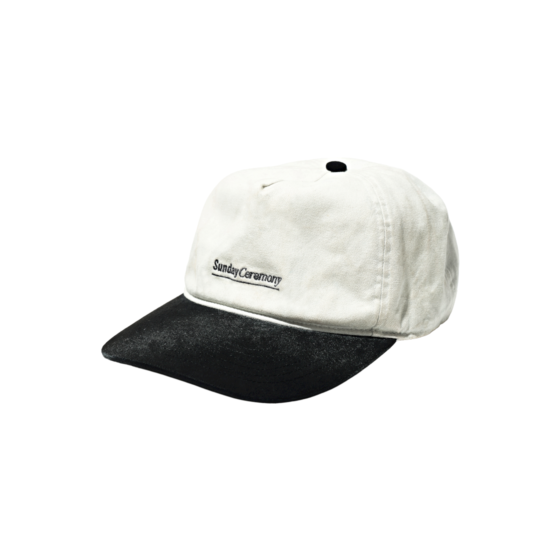 선데이세레머니 선데이 로고 5패널 코튼 캡 - 화이트(Sunday Ceremony Sunday Logo 5 Panel Cotton Cap - White)