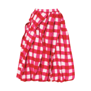 Uniqlo x Marni Balloon Shape Check Skirt Red