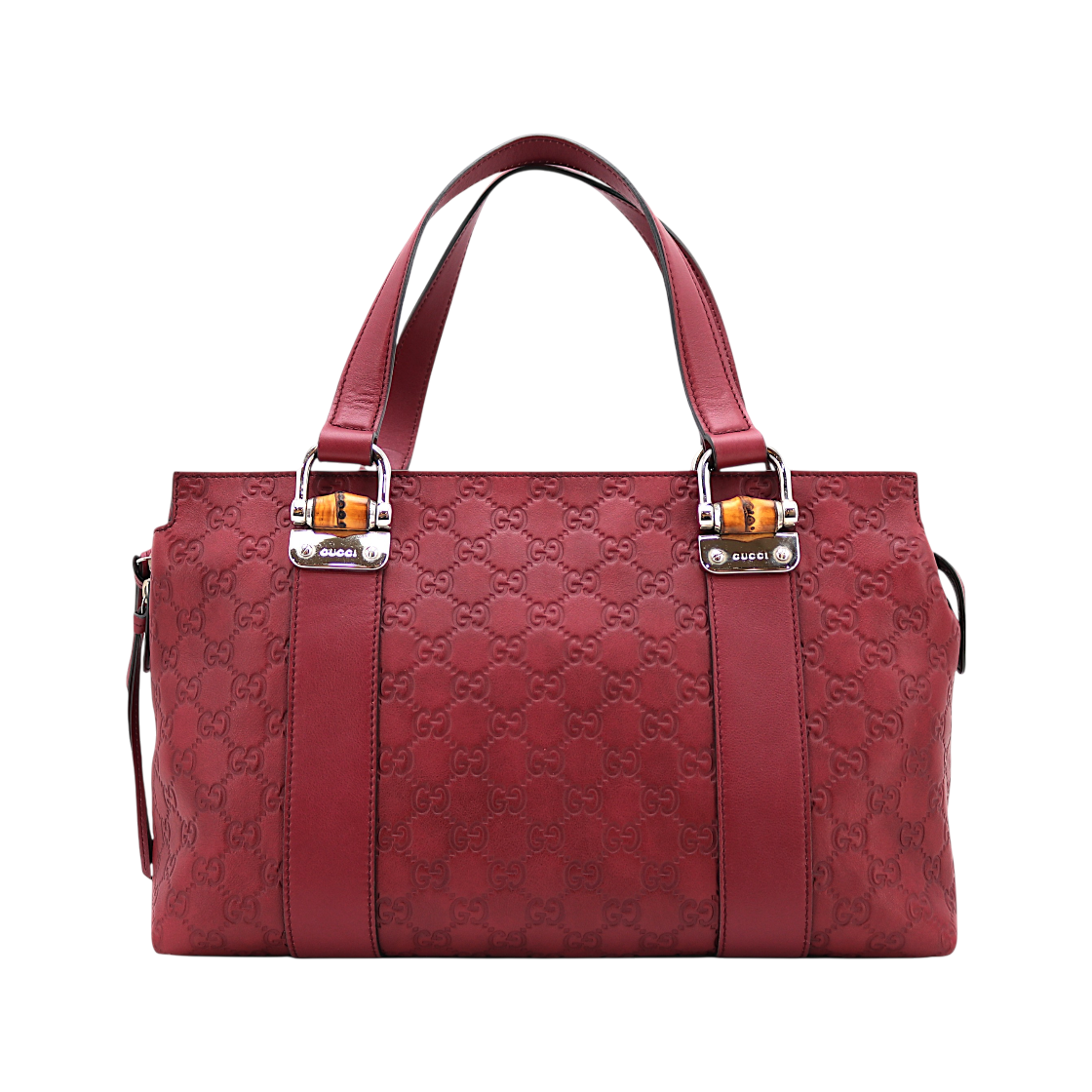 IT5RNKH8BBN9 Gucci Shima Bamboo Tote Bag 355772