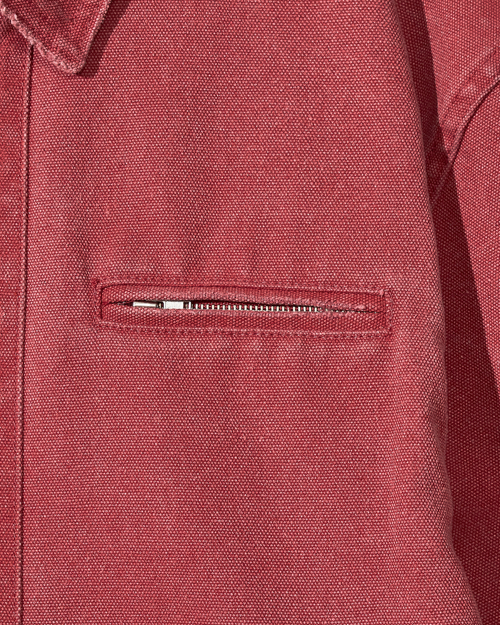 선데이세레머니 데미지 워시드 워크 자켓 - 레드(Sunday Ceremony Damage Washed Work Jacket - Red) - 4