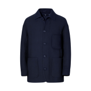 Uniqlo +J Wool Blend Oversized Shirt Jacket Navy