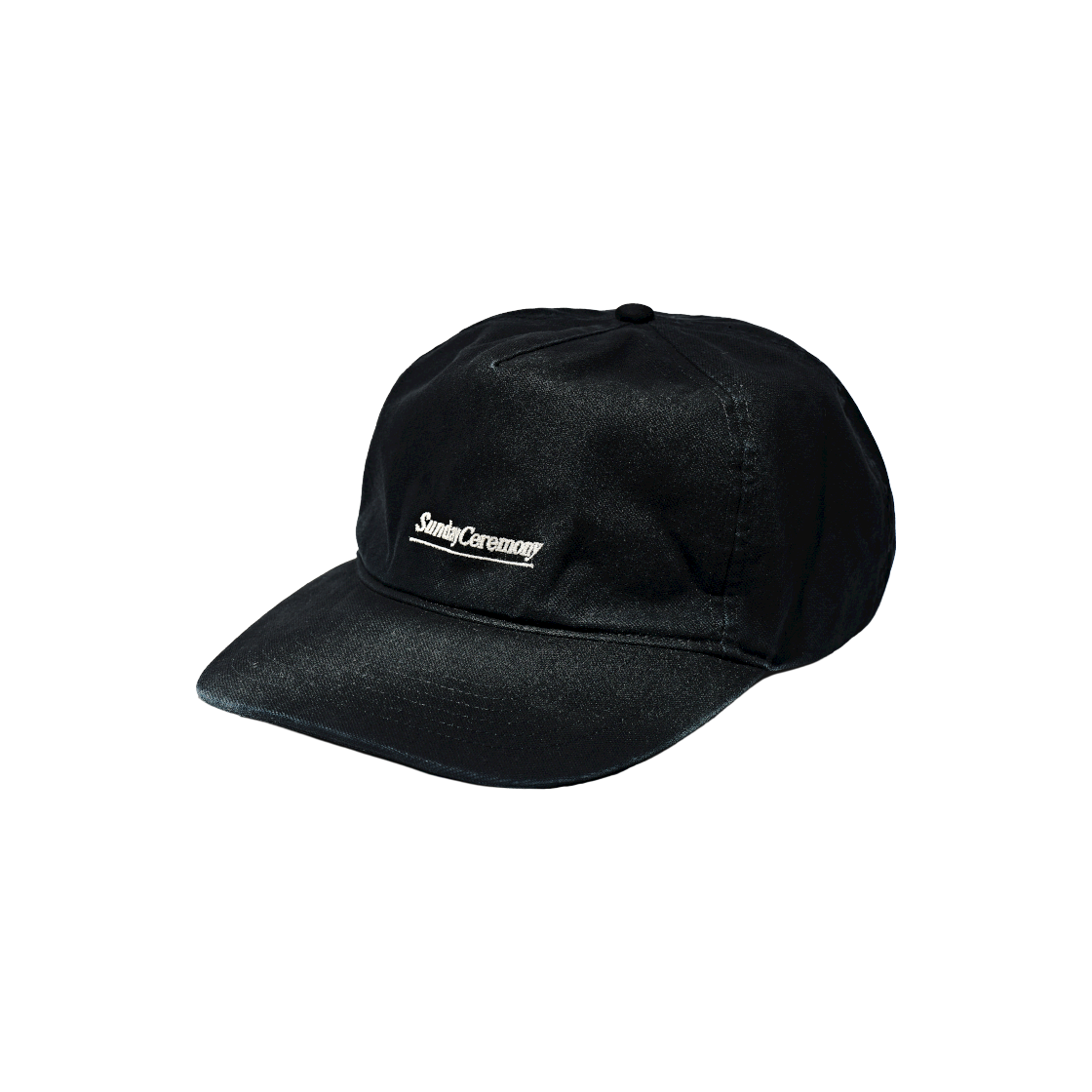 선데이세레머니 선데이 로고 5패널 코튼 캡 - 블랙(Sunday Ceremony Sunday Logo 5 Panel Cotton Cap - Black)