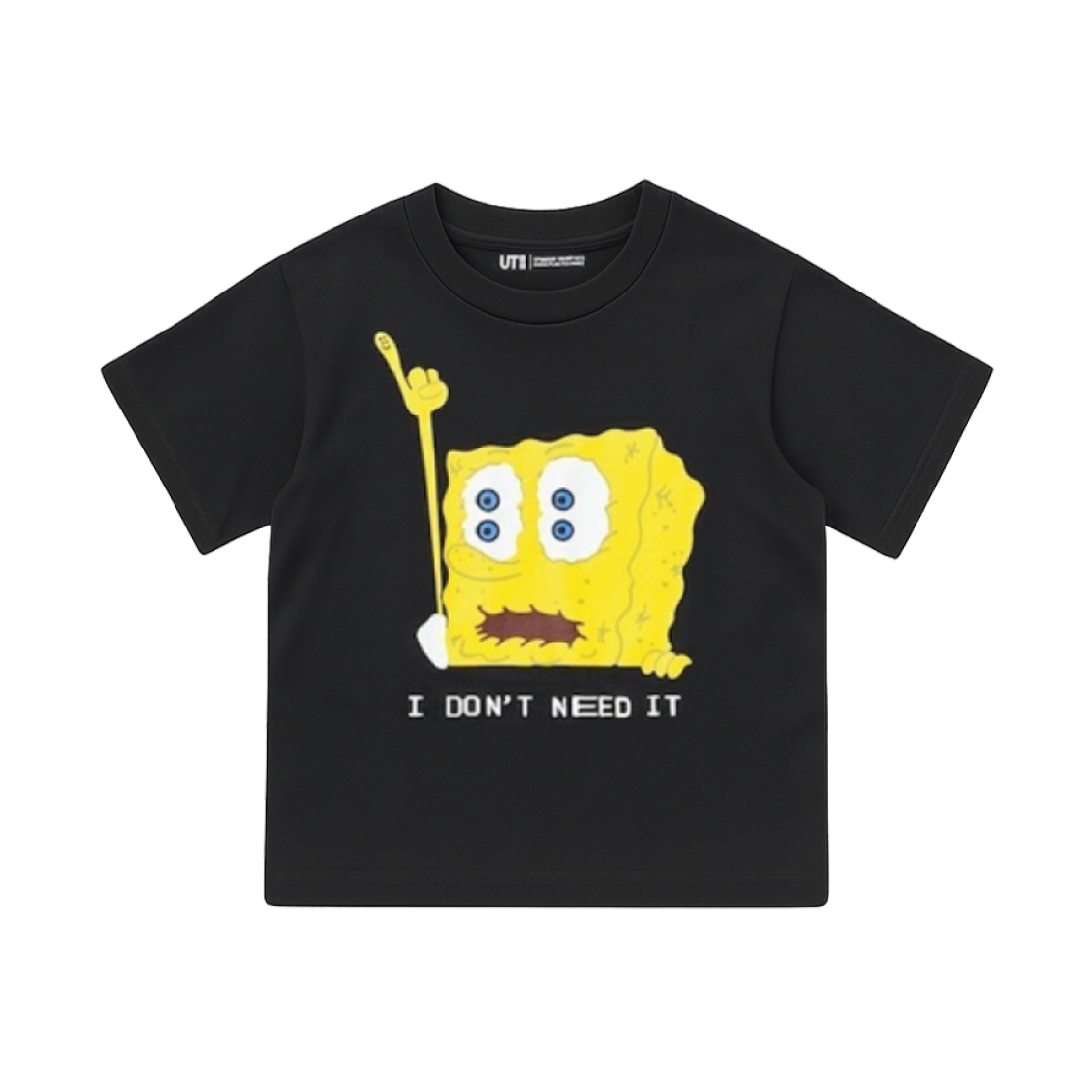 (키즈) 유니클로 UT x CPFM x 스폰지밥 그래픽 티셔츠 B 블랙 - JP((Kids) Uniqlo UT x CPFM x SpongeBob Graphic T-Shirt B Black - JP)