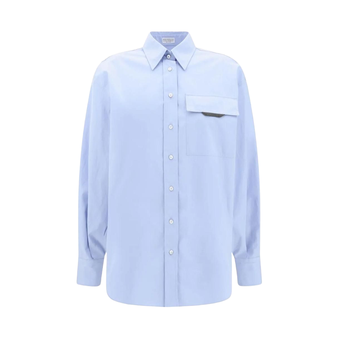 MH772MY516-C172 (W) Brunello Cucinelli Cotton Shirt Sky Blue