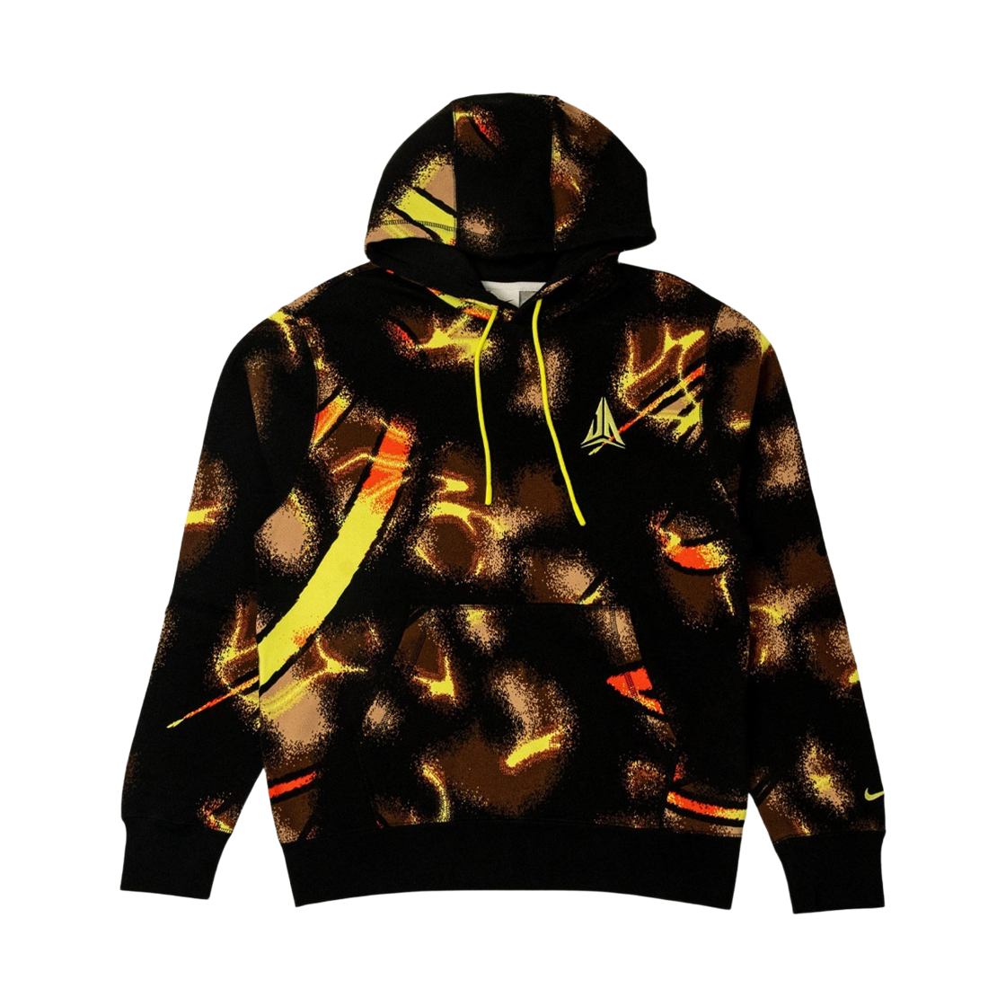 HV3379-736 Nike Ja Club Fleece Pullover Hoodie Light Lemon Twist - Asia