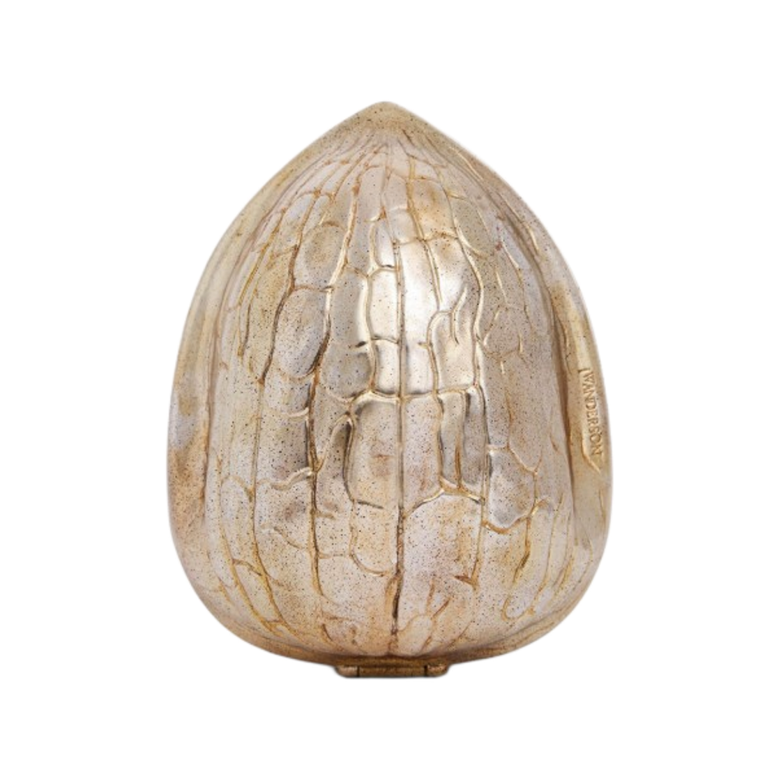 HB0760FA0474766 JW Anderson Walnut Clutch Aged Gold