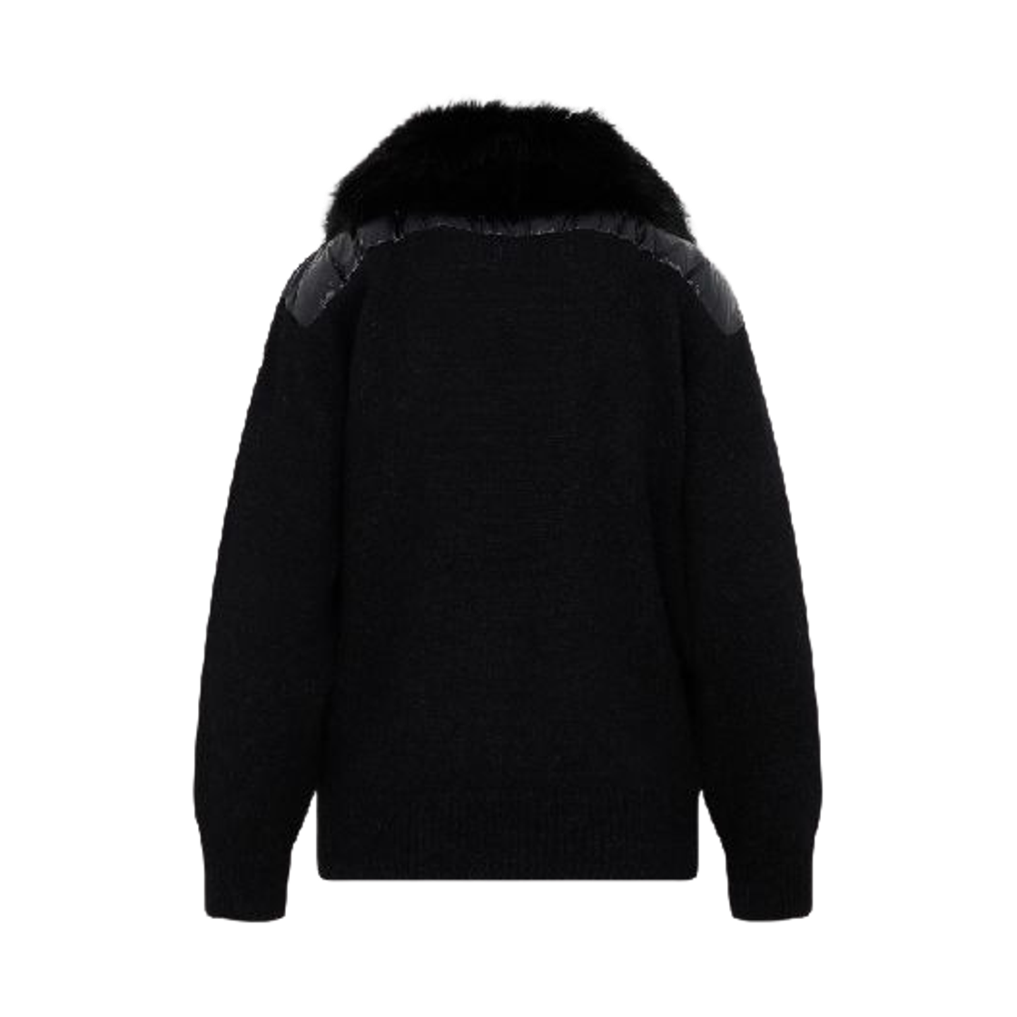 (W) 몽클레르 패딩 울 & 알파카 집업 가디건 블랙 - 22FW((W) Moncler Padded Wool & Alpaca Zip-Up Cardigan Black - 22FW) - 2