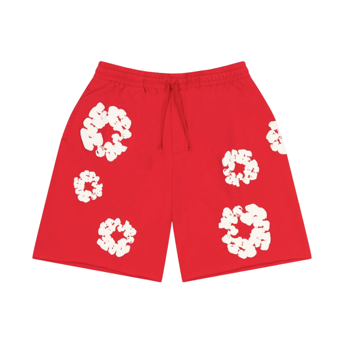 데님 티어스 코튼 리쓰 스웨트 쇼츠 레드(Denim Tears Cotton Wreath Sweat Shorts Red)