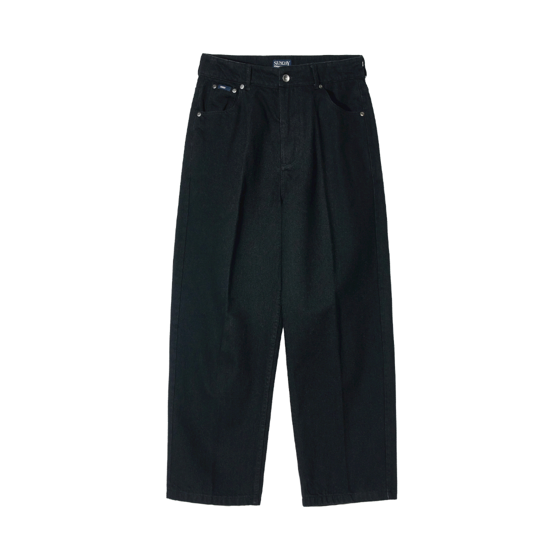 선데이세레머니 테이퍼드 재패니즈 브러쉬 데님 진 - 블랙(Sunday Ceremony Brushed Japanese Tapered Denim Jeans - Black)