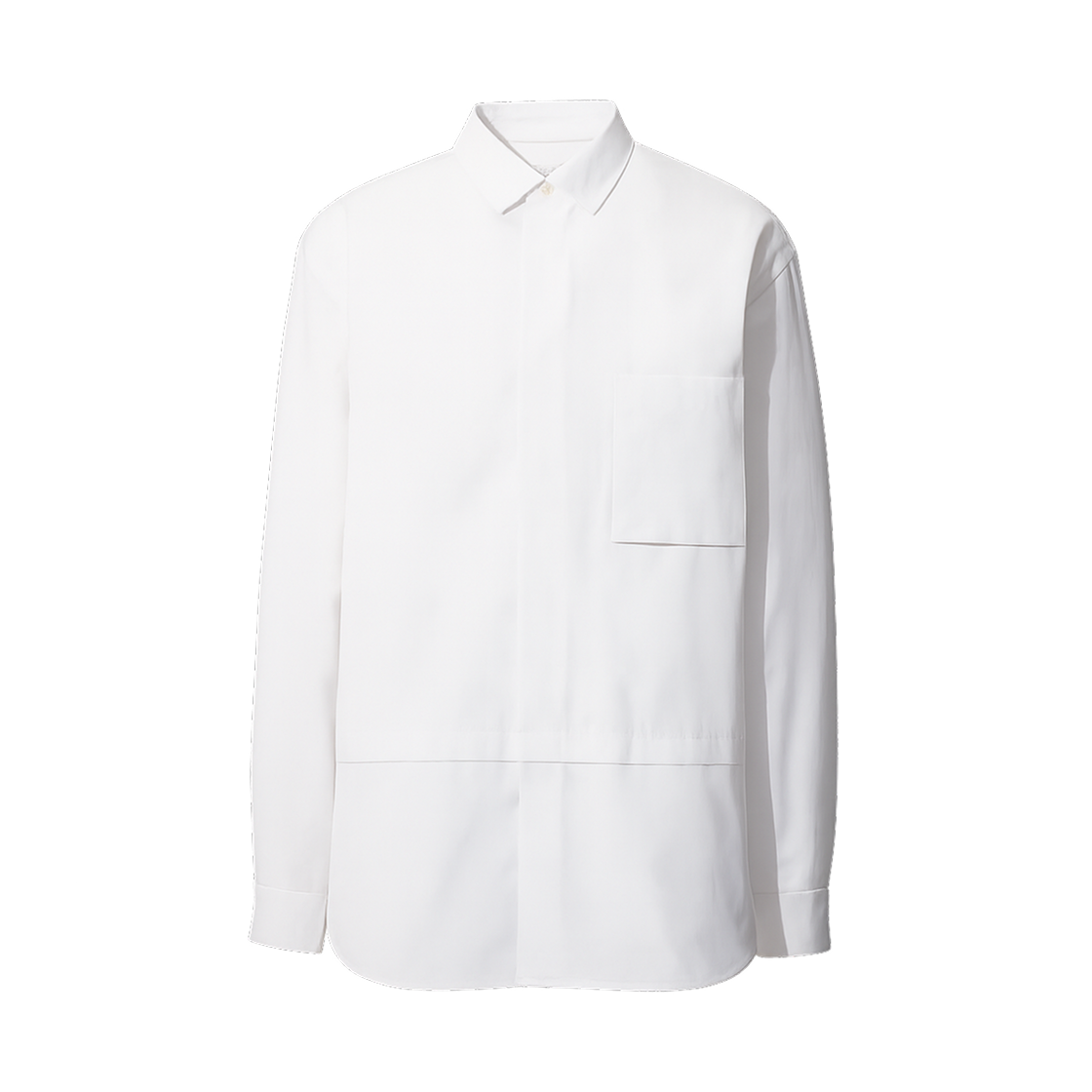 (W) 유니클로 x 질 샌더 수피마 코튼 오버사이즈 셔츠 화이트 - JP((W) Uniqlo x Jil Sander Supima Cotton Oversized Shirt White - JP) - 1