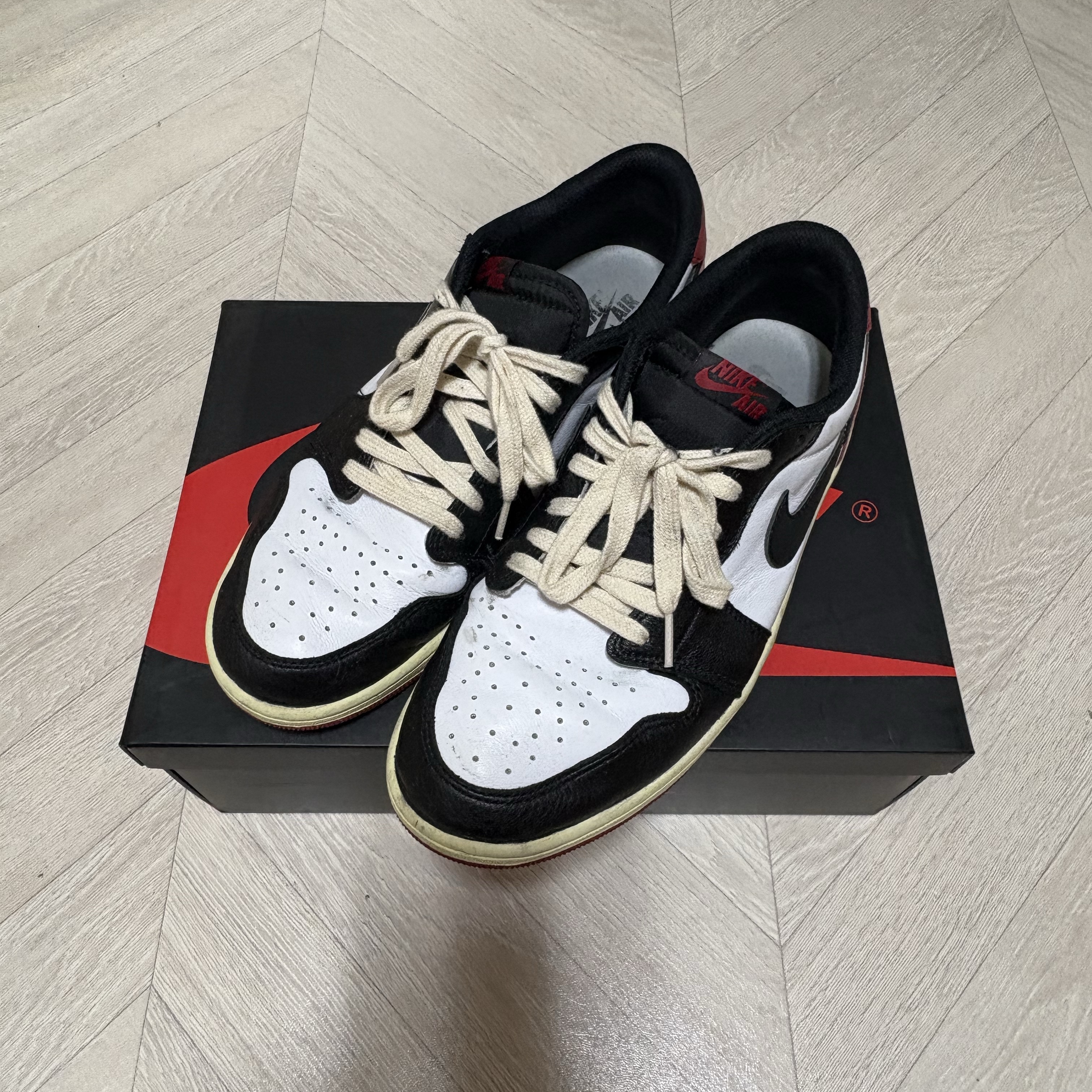 Jordan 1 Retro Low OG Black Toe 착용 스타일
