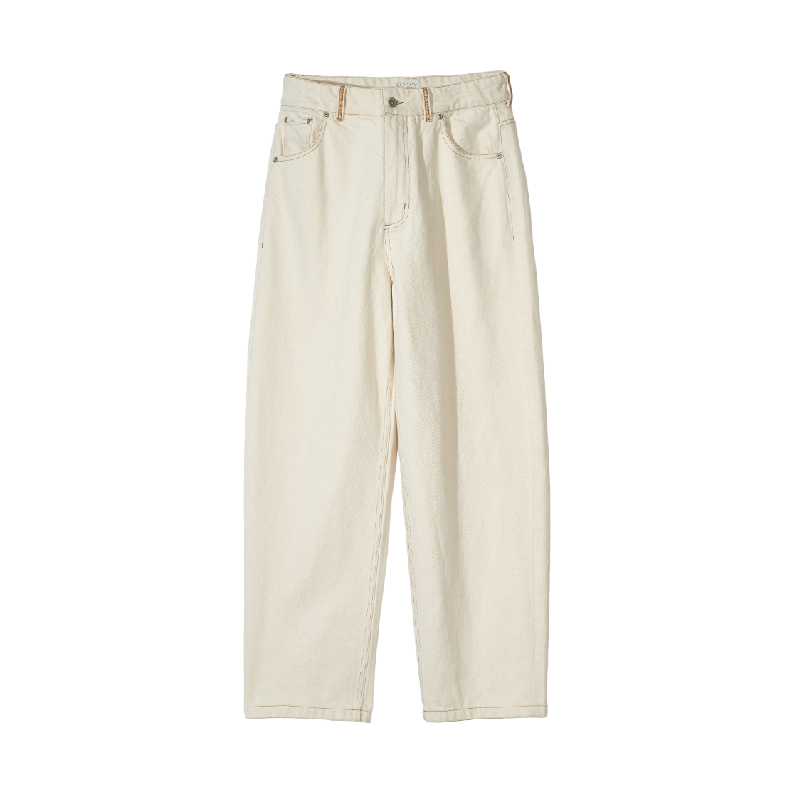 선데이세레머니 릴렉스 재패니즈 데님 진 - 화이트(Sunday Ceremony Relaxed Japanese Denim Jeans - White)