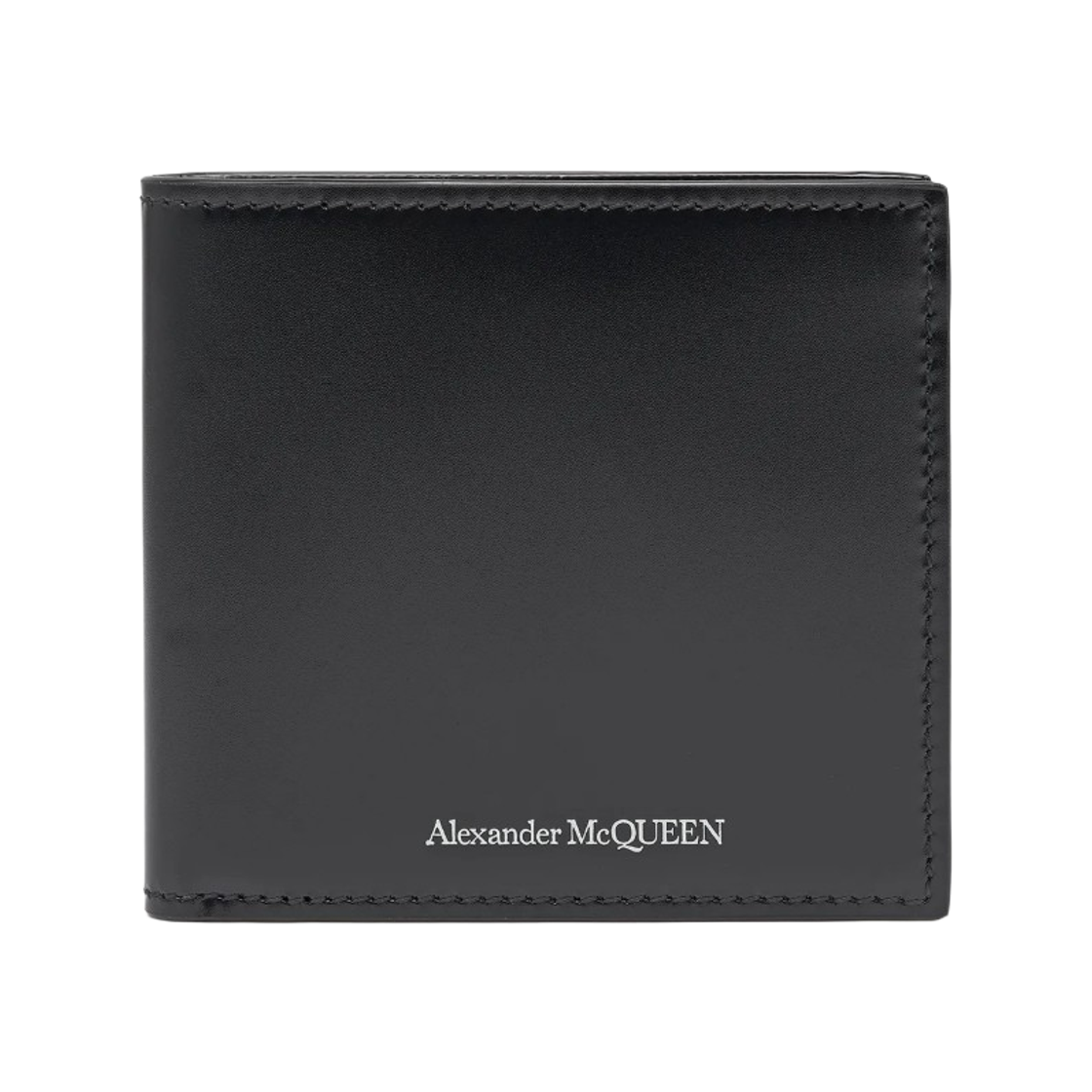 알렉산더 맥퀸 로고 프린트 반지갑 블랙(Alexander McQueen Logo Print Billfold Wallet Black)