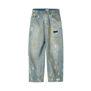 Sunday Ceremony Distress Japanese Denim Jeans - Ageing Blue