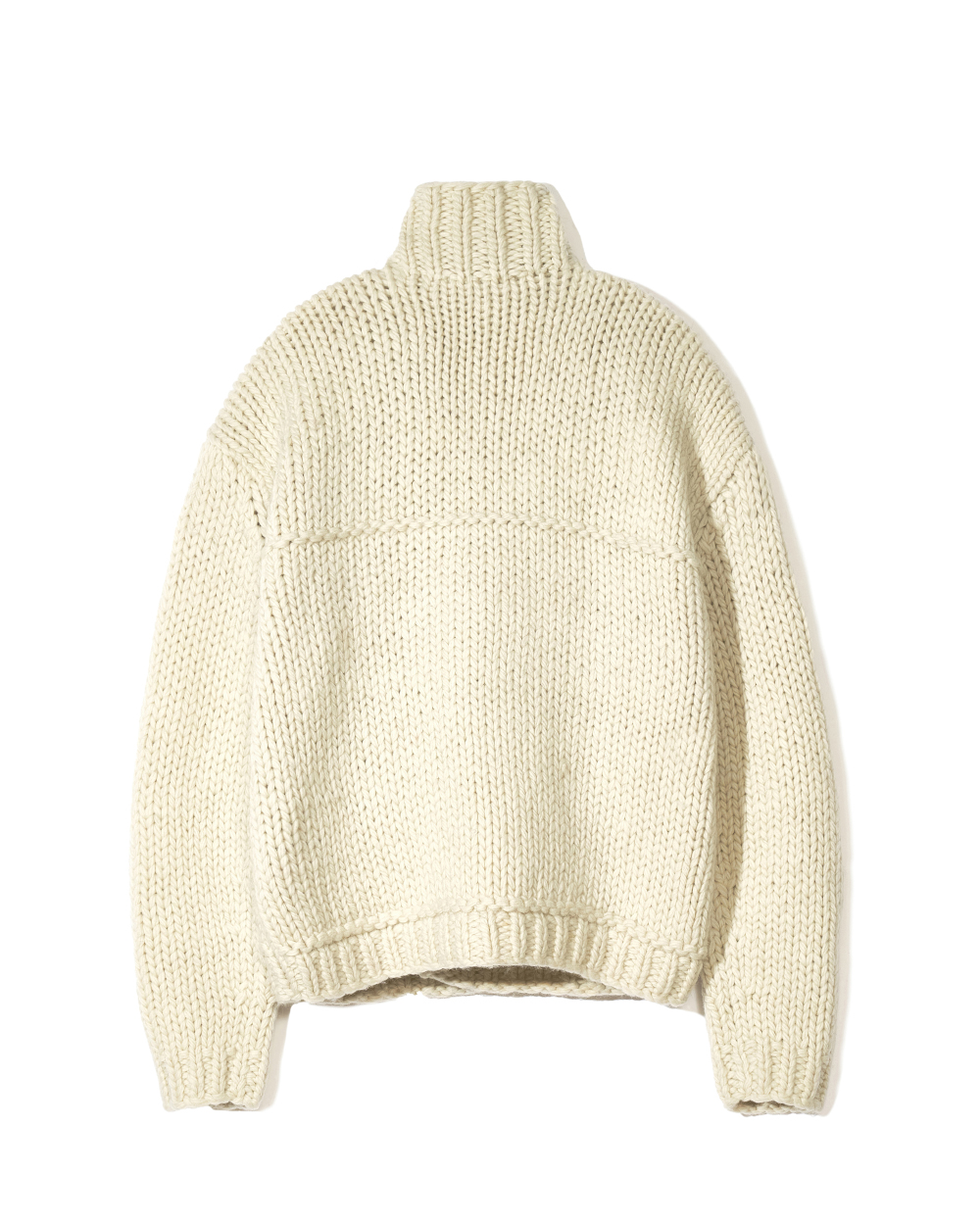 선데이세레머니 울 핸드 니트 트러커 자켓 - 아이보리(Sunday Ceremony Wool Hand Knit Tracker Jacket - Ivory) - 2