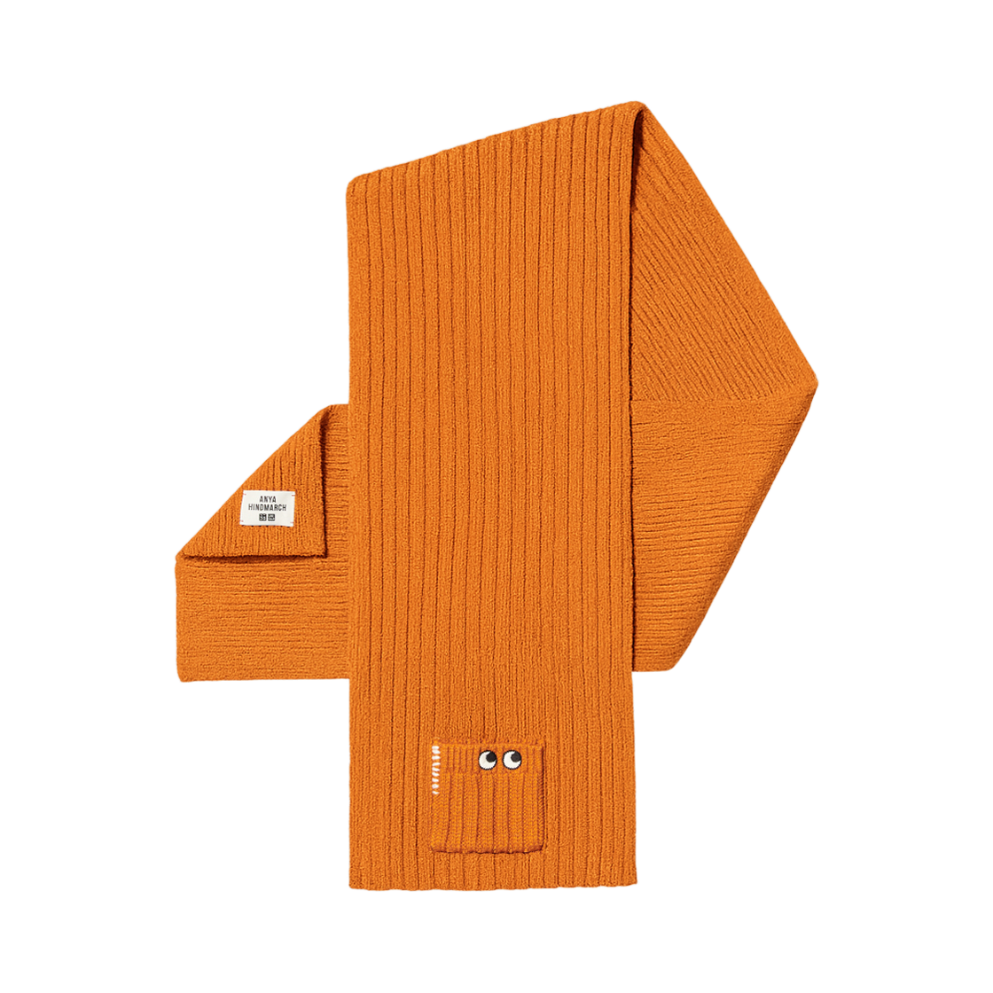 유니클로 x 안야 힌드마치 히트텍 니트 스톨 오렌지(Uniqlo x Anya Hindmarch Heattech Knit Stole Orange)