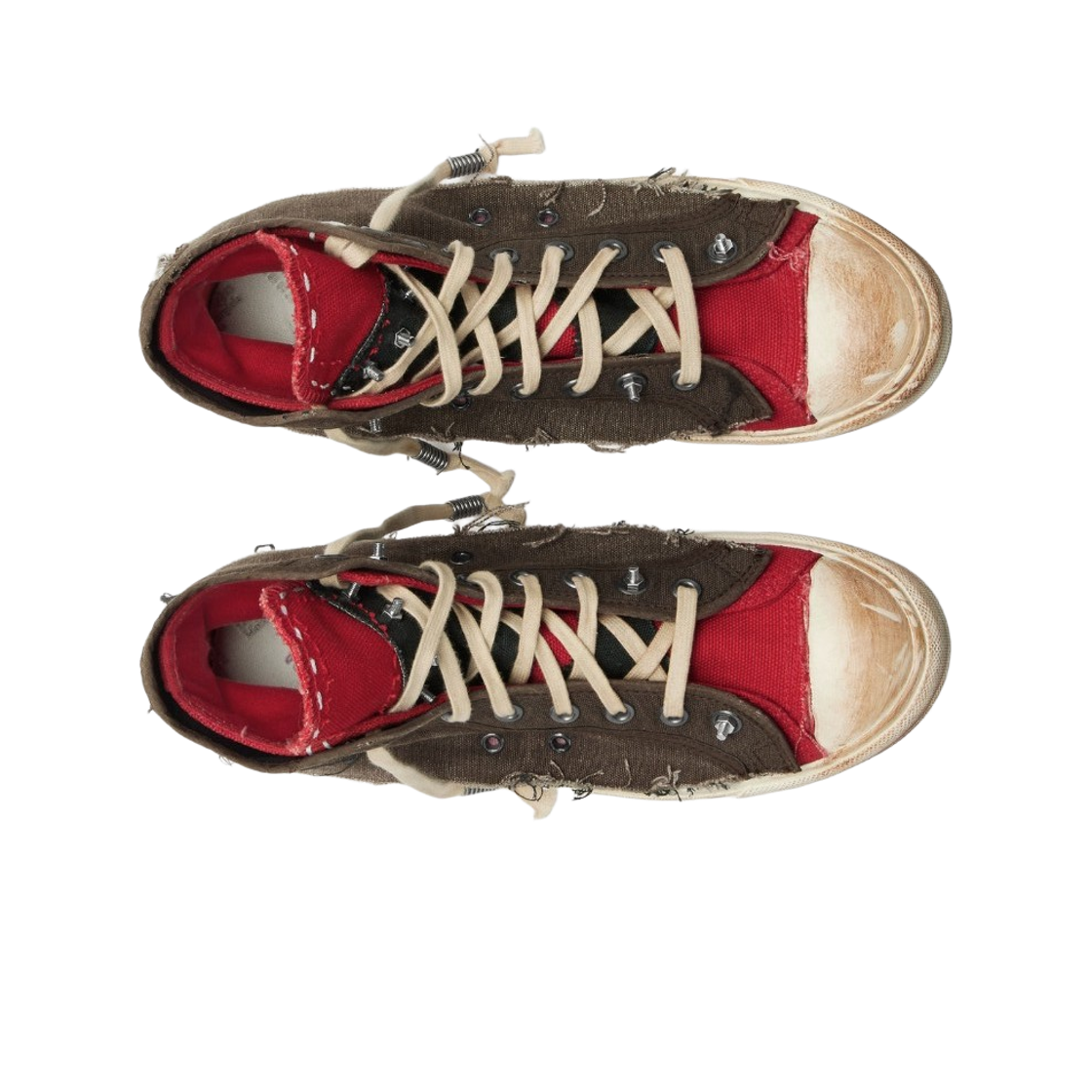 메종 마르지엘라 러브드 투 데스 스니커즈 레드 브라운(Maison Margiela Loved to Death Sneakers Red Brown) - 2
