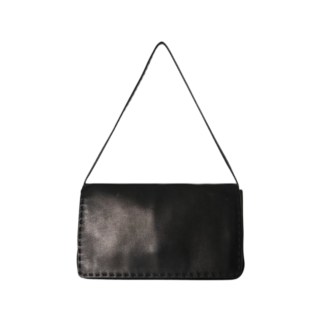 W1724L117BAS The Row Nuance Shoulder Bag in Leather Black