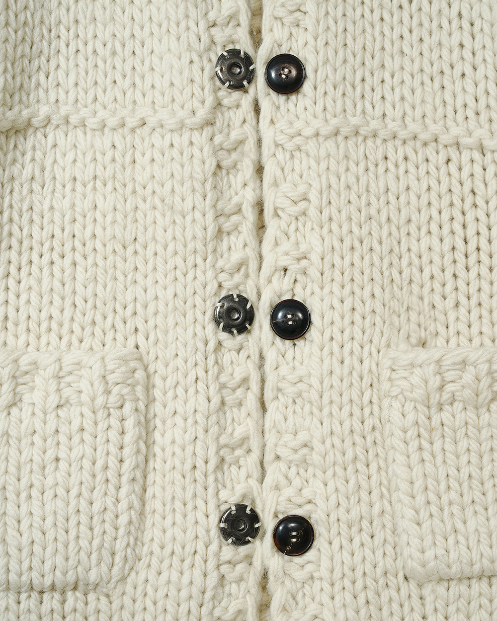 선데이세레머니 울 핸드 니트 트러커 자켓 - 아이보리(Sunday Ceremony Wool Hand Knit Tracker Jacket - Ivory) - 5