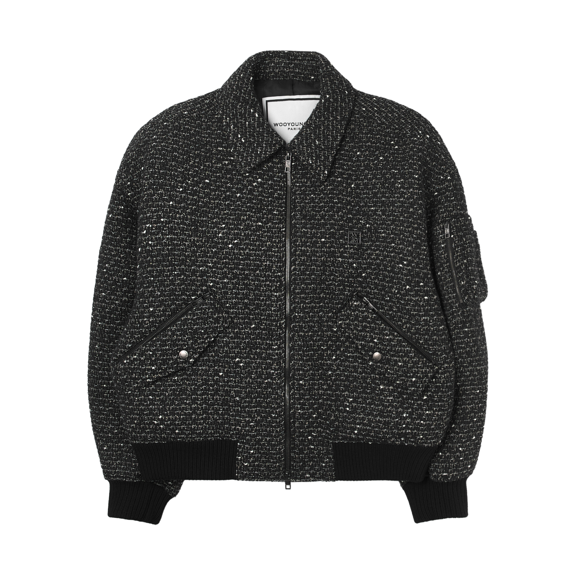 우영미 트위드 집업 자켓 블랙 - 25FW(Wooyoungmi Tweed Zipup Jacket Black - 25FW)
