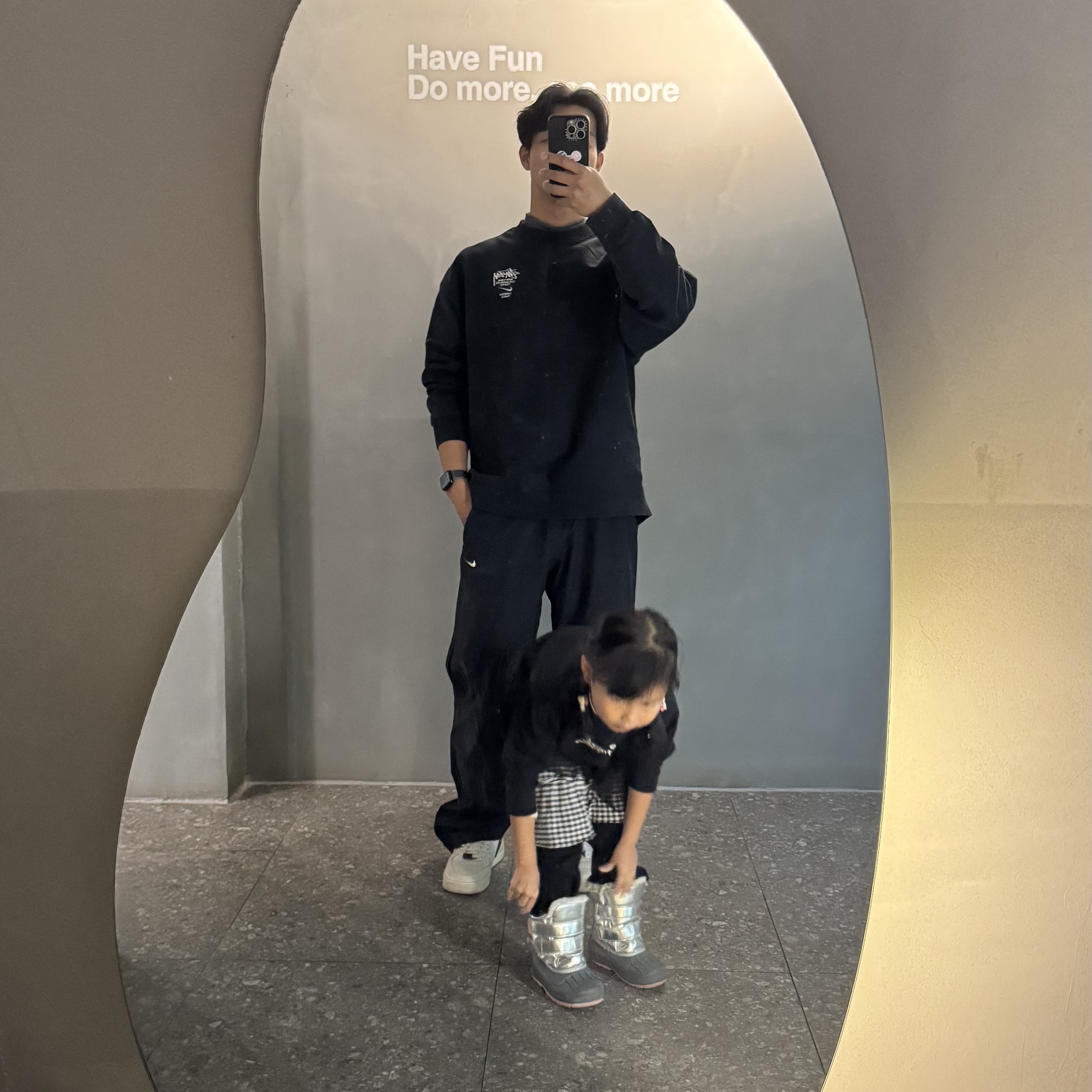 Nike x Stussy NRG ZR Fleece Crewneck Black - US/EU 착용 스타일