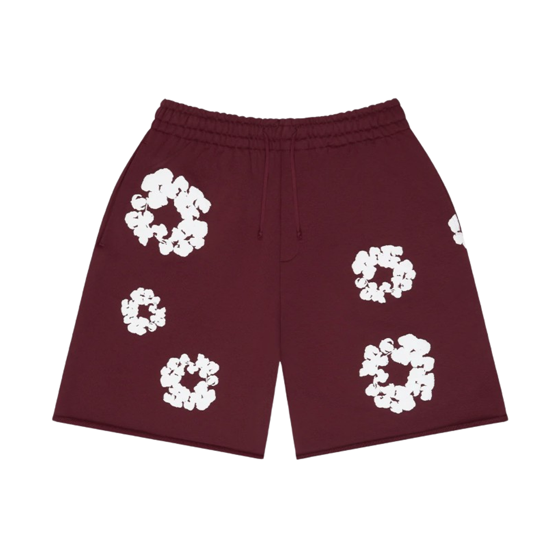- Denim Tears Cotton Wreath Sweat Shorts Burgundy