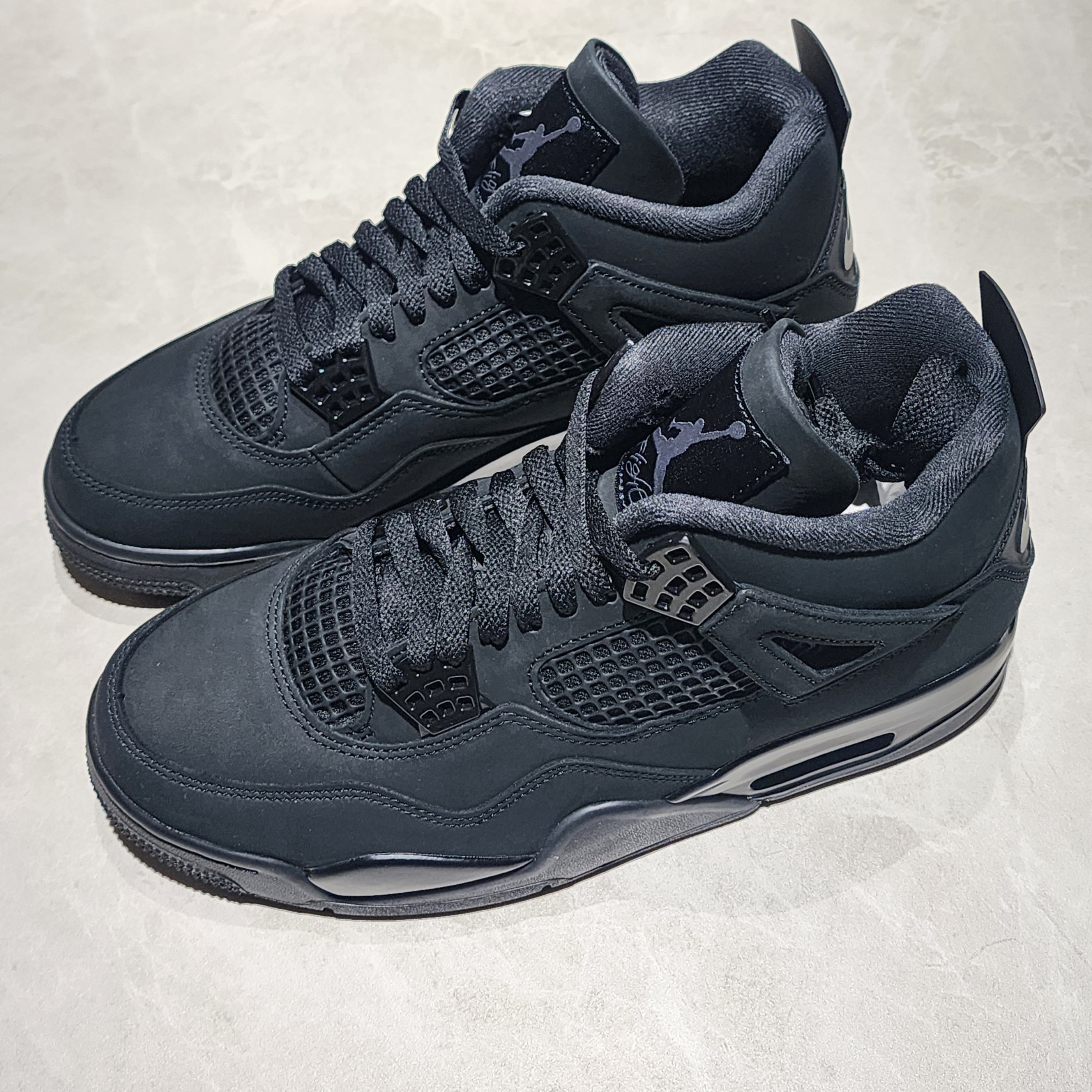 Jordan 4 Retro Black Cat 2025, (GS) Jordan 4 Retro Black Cat 2025 착용 스타일