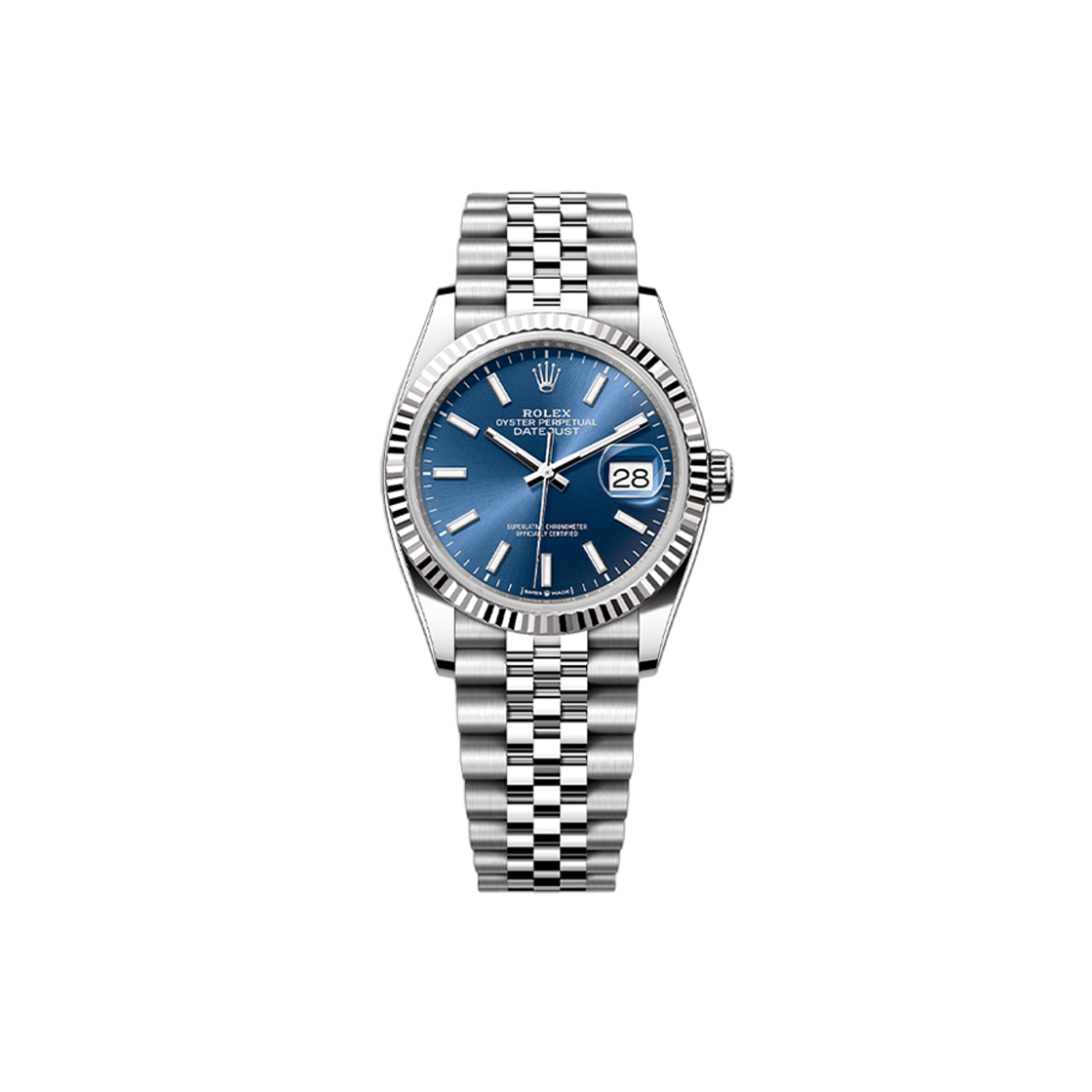 ITD9LVRWBUJS Rolex Datejust 36 - 126234 Blue Bar Jubilee No. 7008