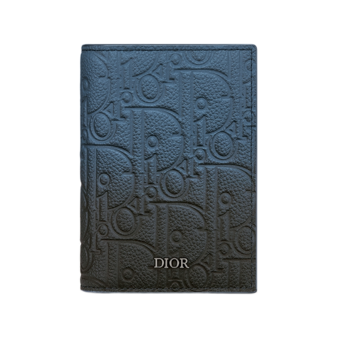 2ESCH138DLF-H537 Dior Vertical Double Card Holder Gradient Dior Gravity Leather Blue Black
