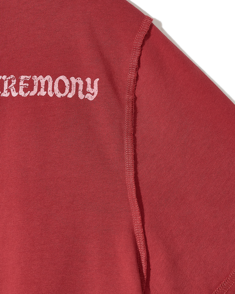 선데이세레머니 프린티드 데미지티 - 레드(Sunday Ceremony Printed Damage Tee - Red) - 4