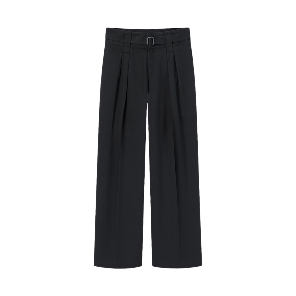 (W) 유니클로 U 벨티드 플리티드 와이드 팬츠 블랙((W) Uniqlo U Belted Pleated Wide Pants Black) - 1