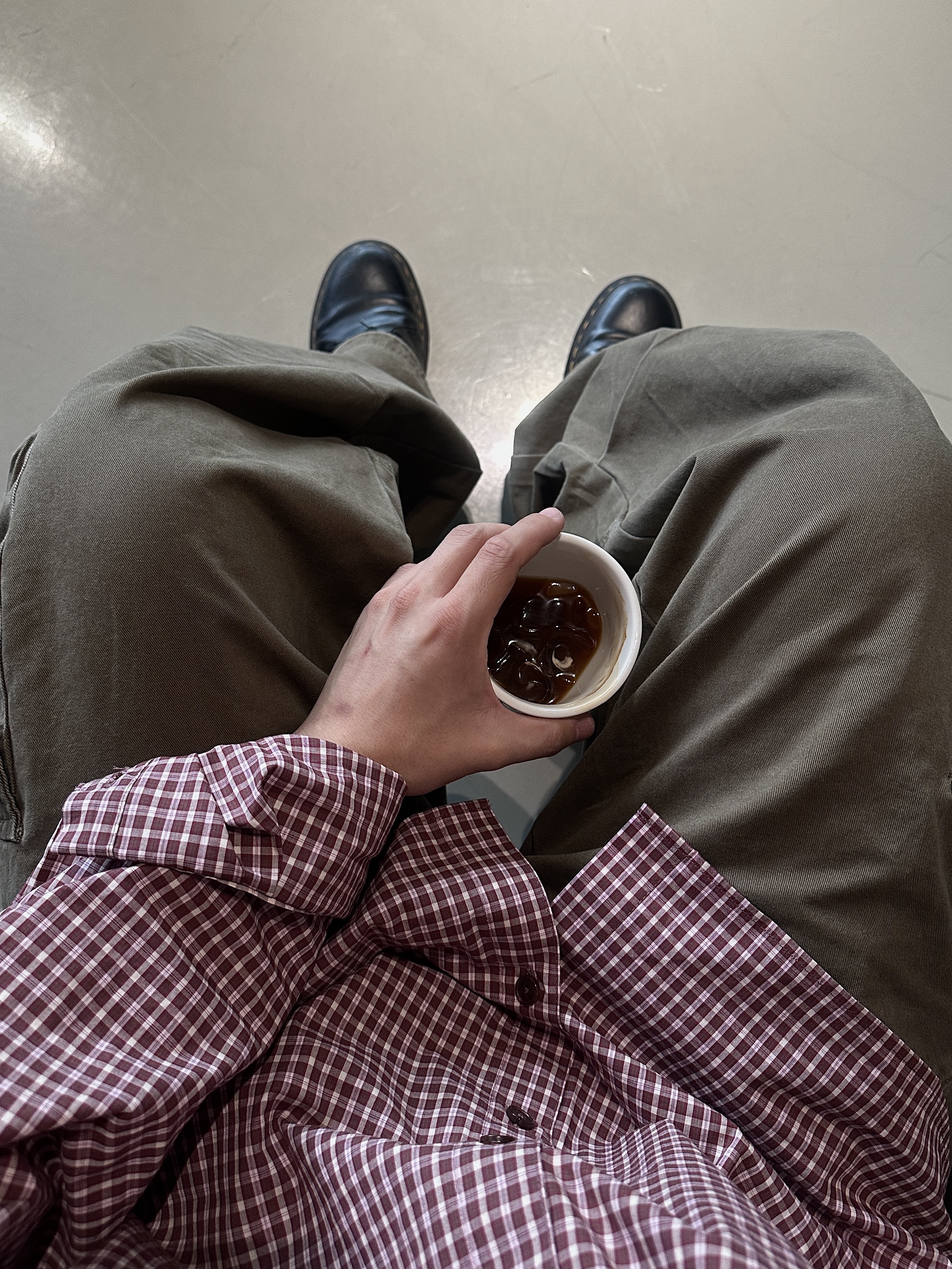 noun Washed Cargo Pants Khaki, Dr. Martens 1461 Smooth Black 착용 스타일 - 7
